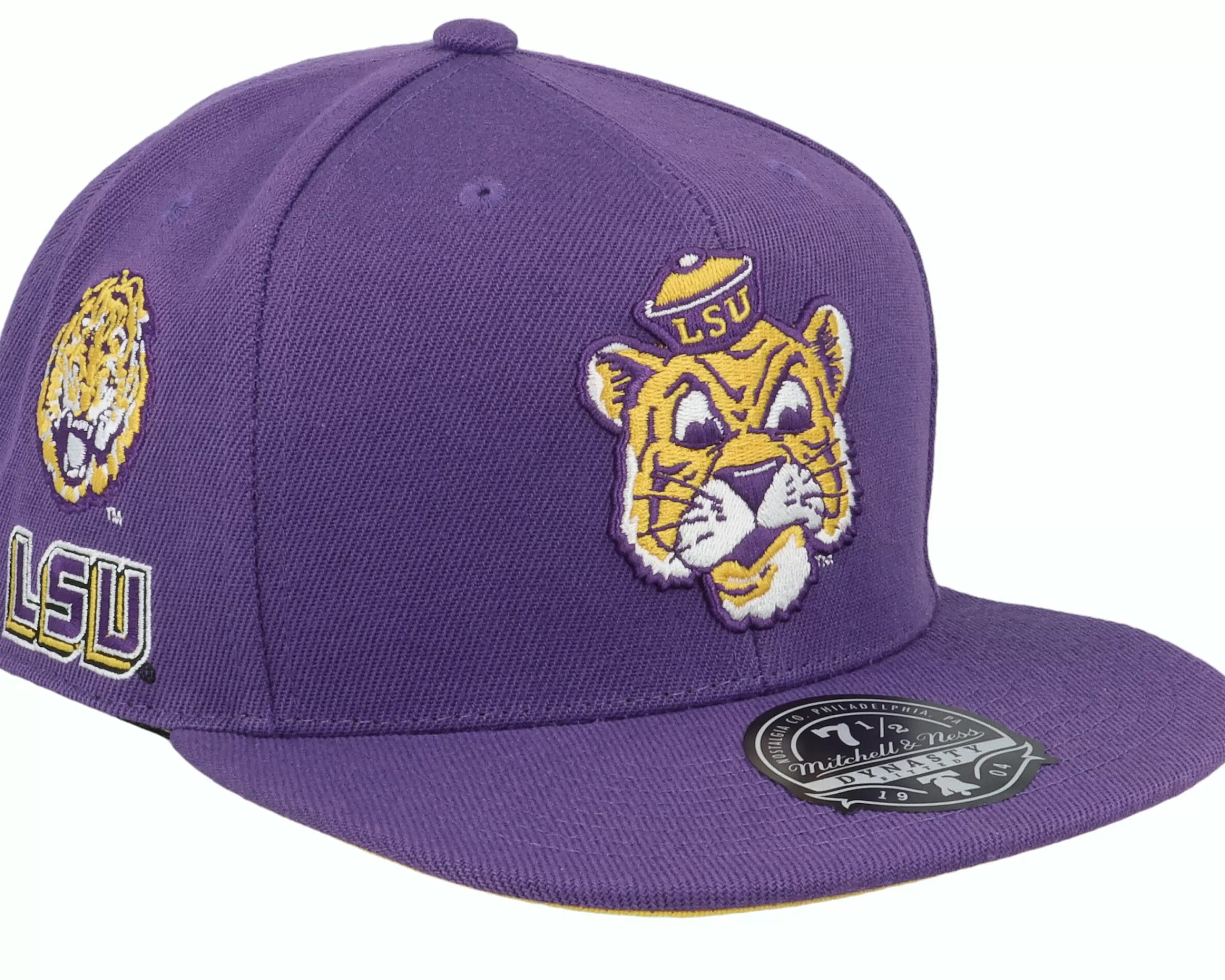 Mitchell & Ness Louisiana State Tigers Team Origins Purple Fitted - -Unisex Fitted