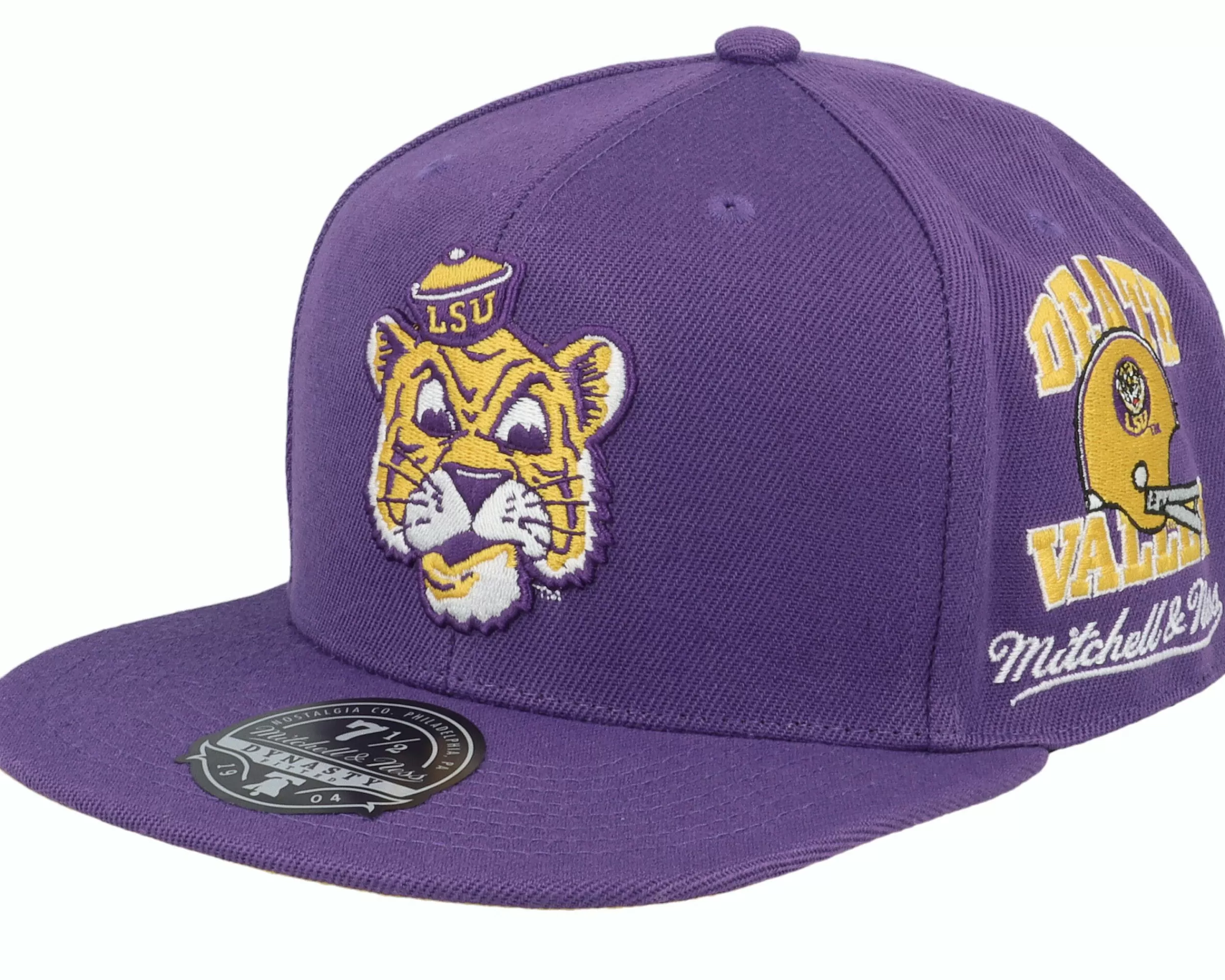 Mitchell & Ness Louisiana State Tigers Team Origins Purple Fitted - -Unisex Fitted