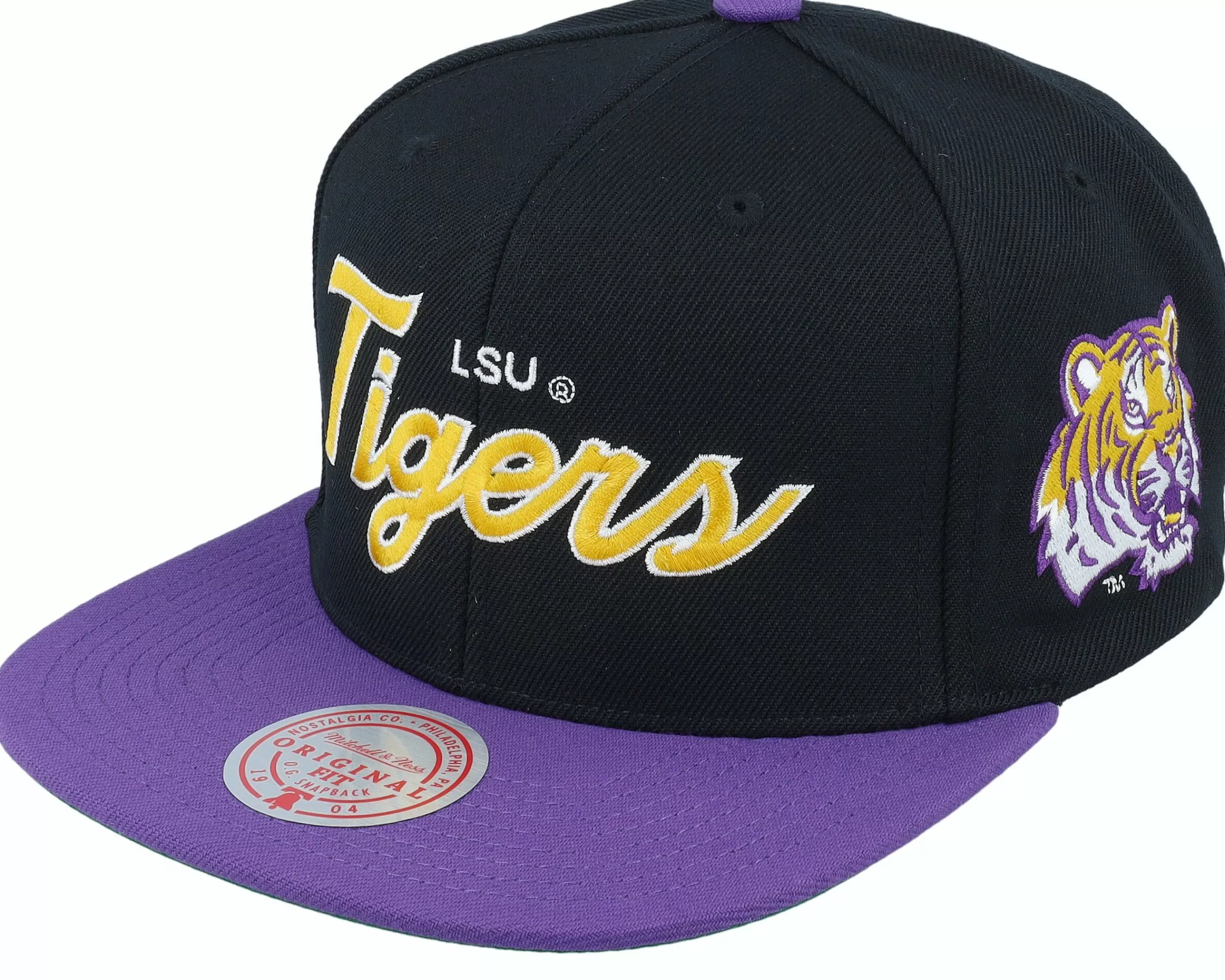Mitchell & Ness Louisiana State Tigers Team Script 2.0 Black Snapback - -Unisex Snapback