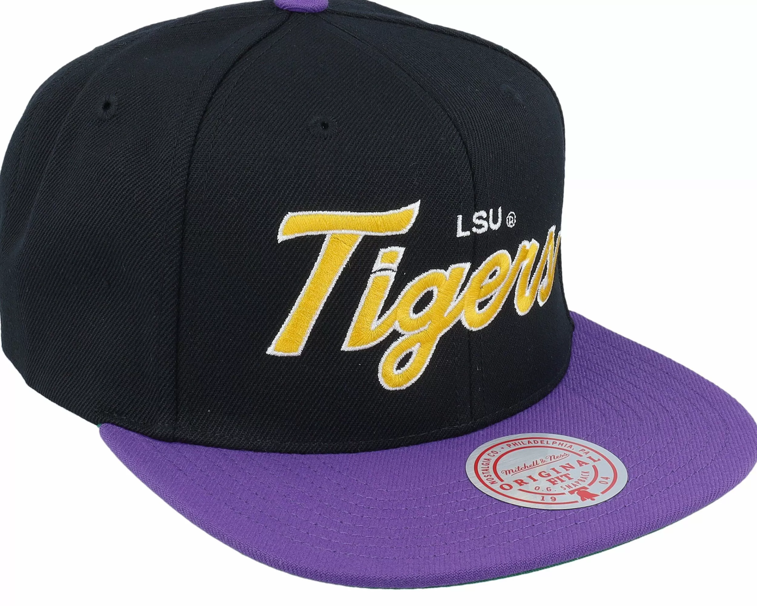 Mitchell & Ness Louisiana State Tigers Team Script 2.0 Black Snapback - -Unisex Snapback
