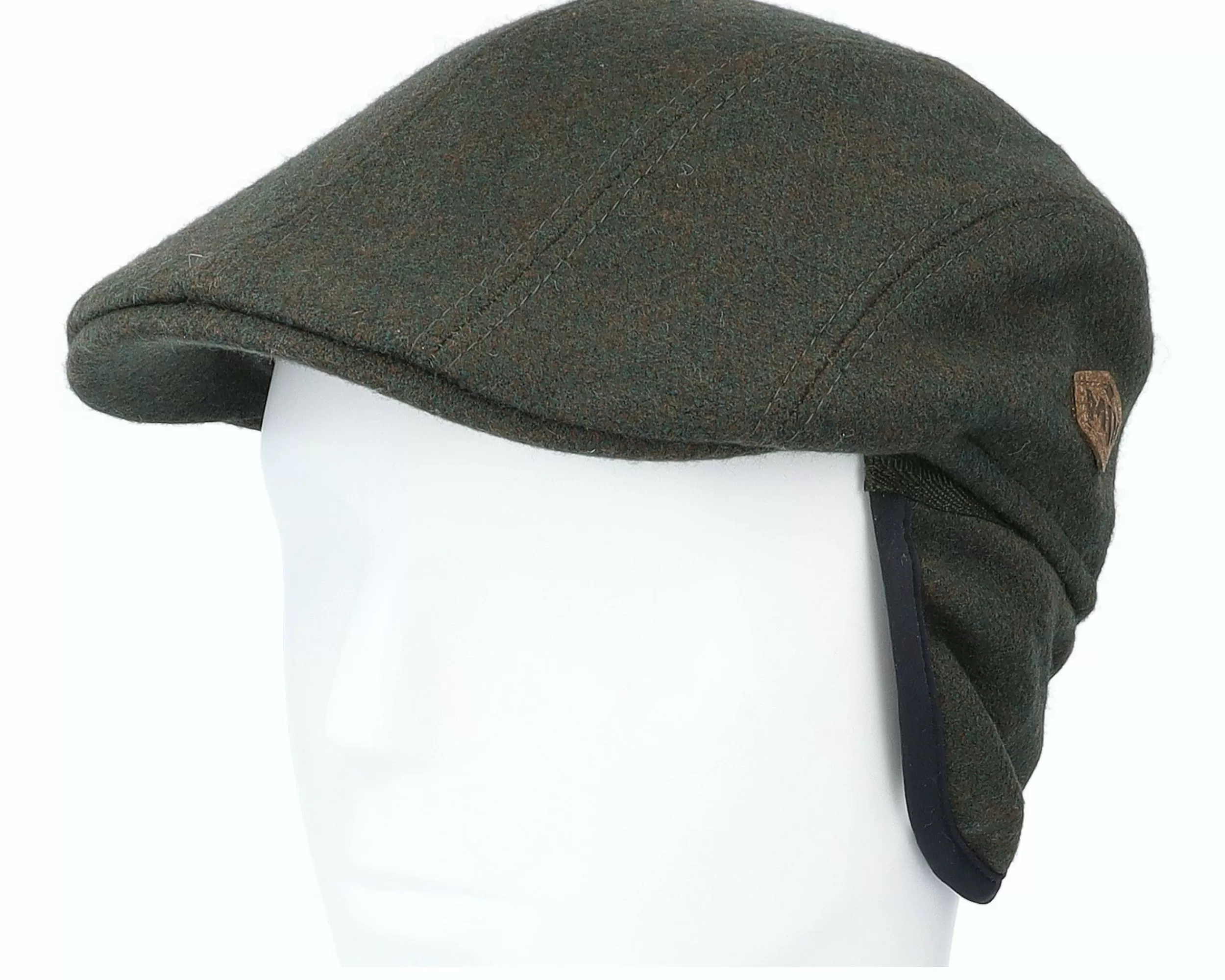 MJM Hats Maddy El Eco Merino Wool Loden Flat Cap - -Unisex Flat Caps