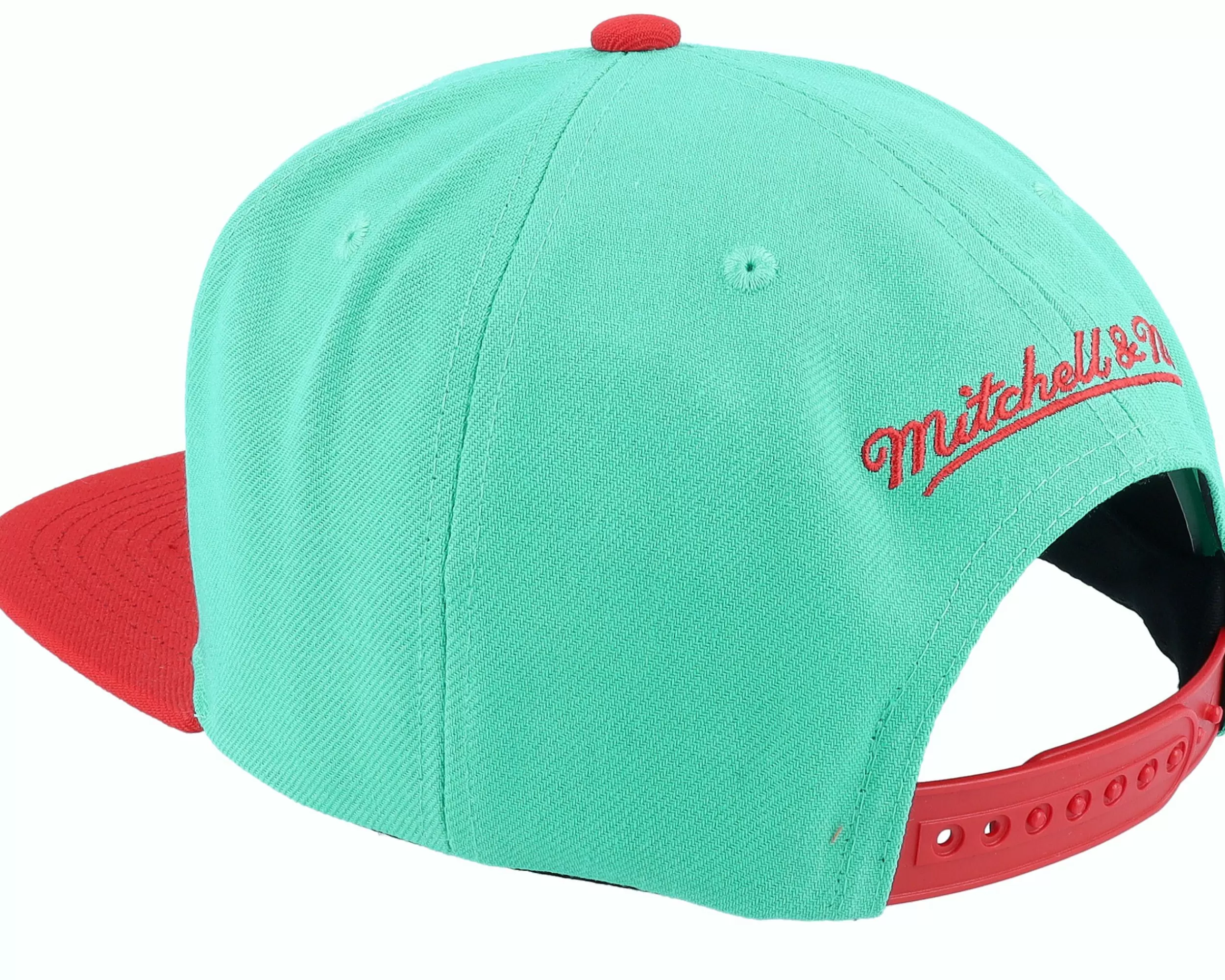 Mitchell & Ness Memphis Grizzlies Side Core 2.0 Hwc Teal/Red Snapback - -Unisex Snapback