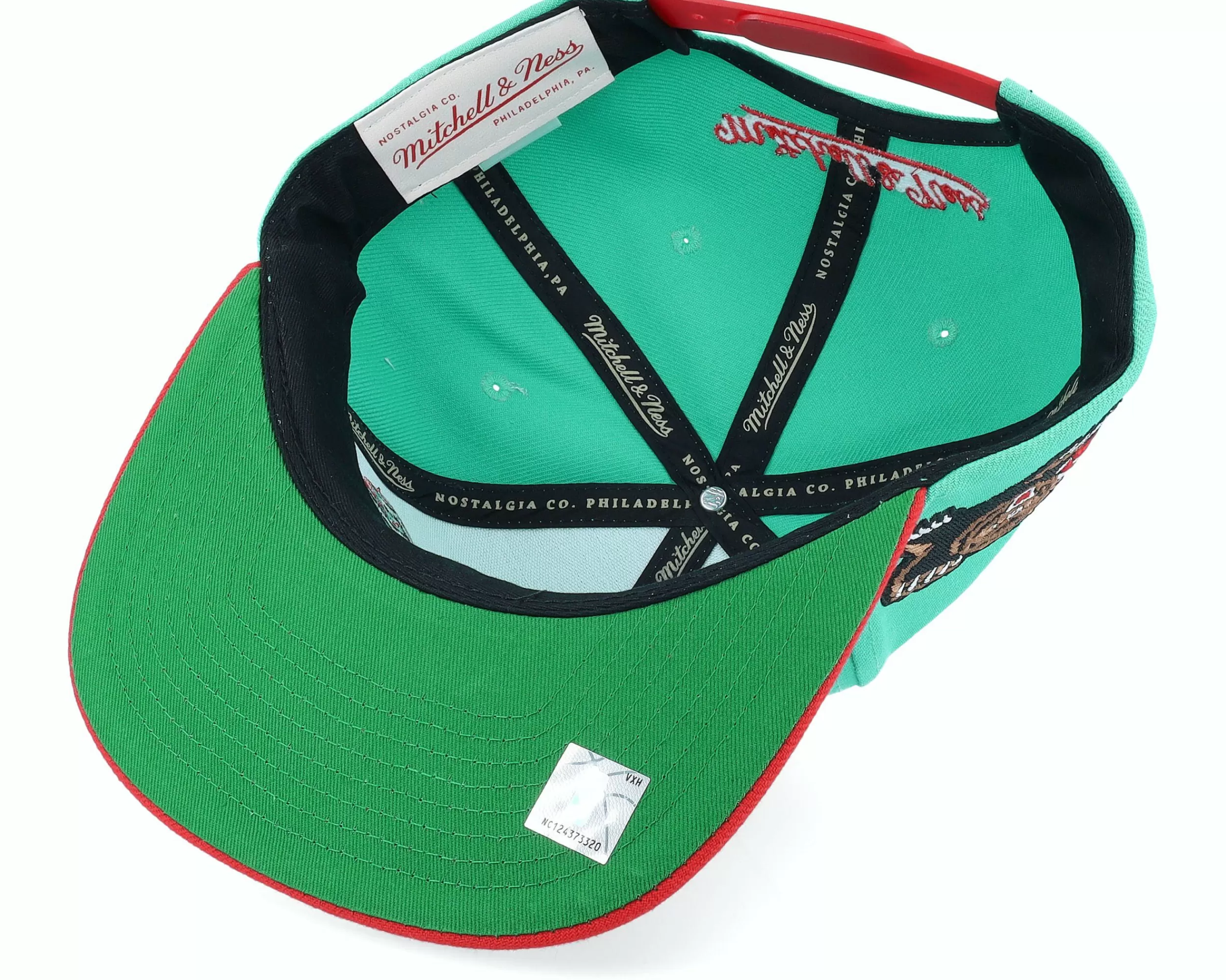Mitchell & Ness Memphis Grizzlies Side Core 2.0 Hwc Teal/Red Snapback - -Unisex Snapback