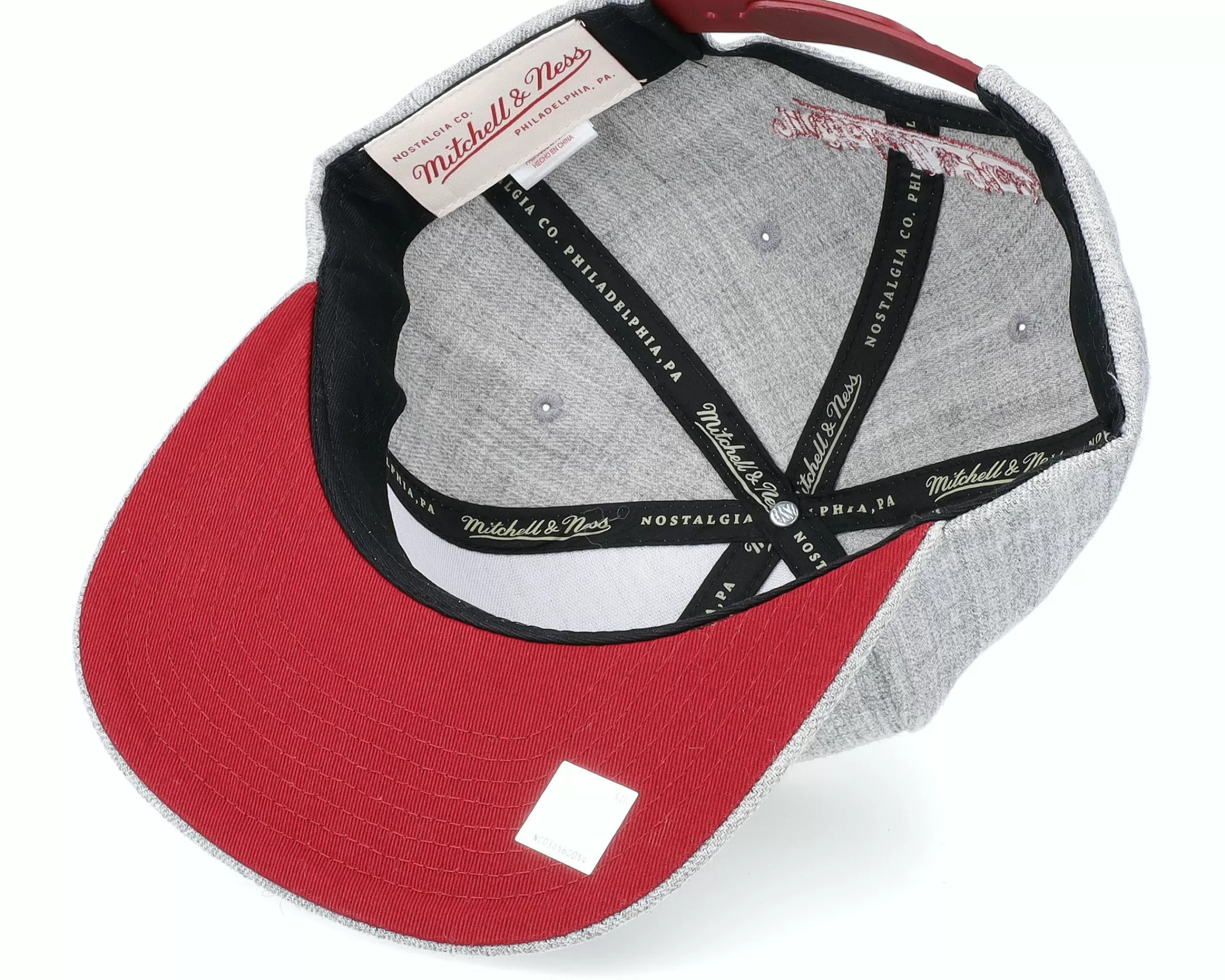 Mitchell & Ness Miami Heat Team Heather 2.0 Grey Heather Snapback - -Unisex Snapback