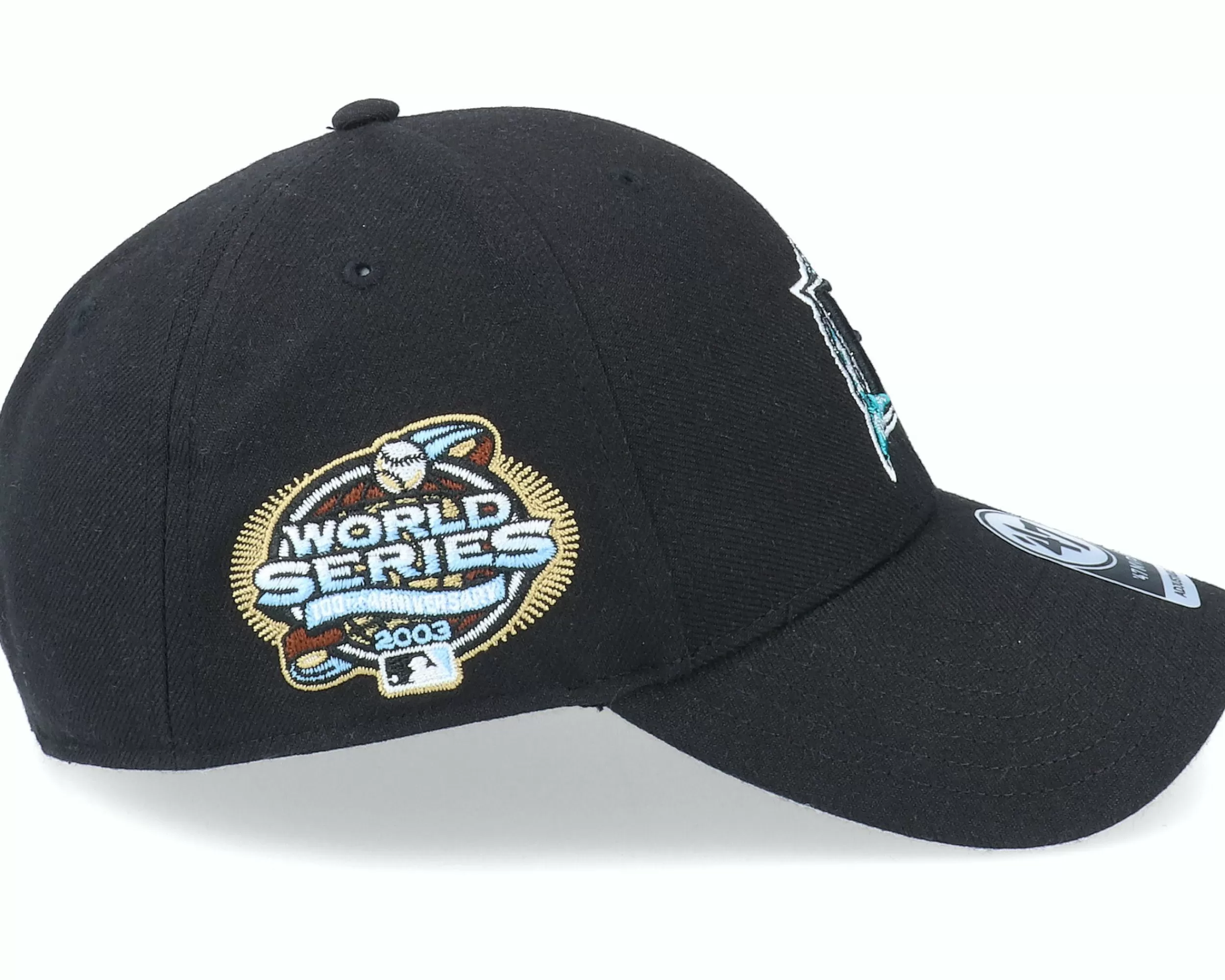 47 Brand Miami Marlins Sure Shot Mvp Black Adjustable - -Unisex Adjustable