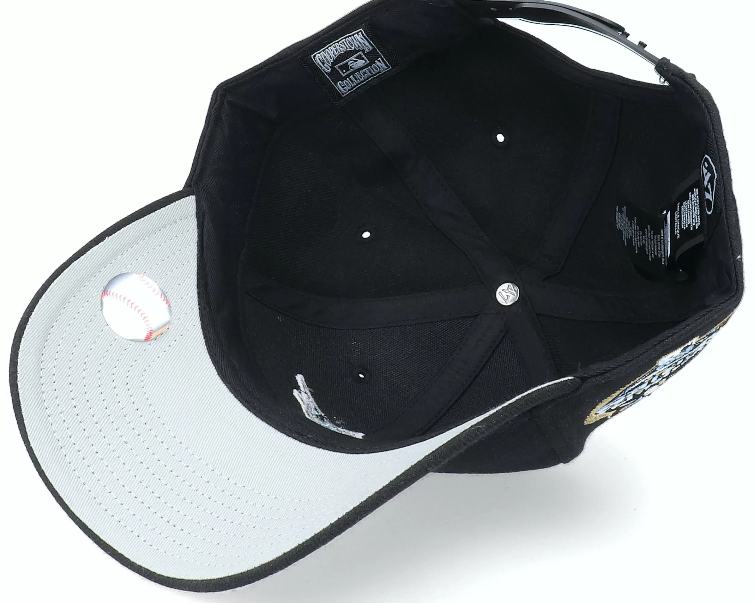 47 Brand Miami Marlins Sure Shot Mvp Black Adjustable - -Unisex Adjustable