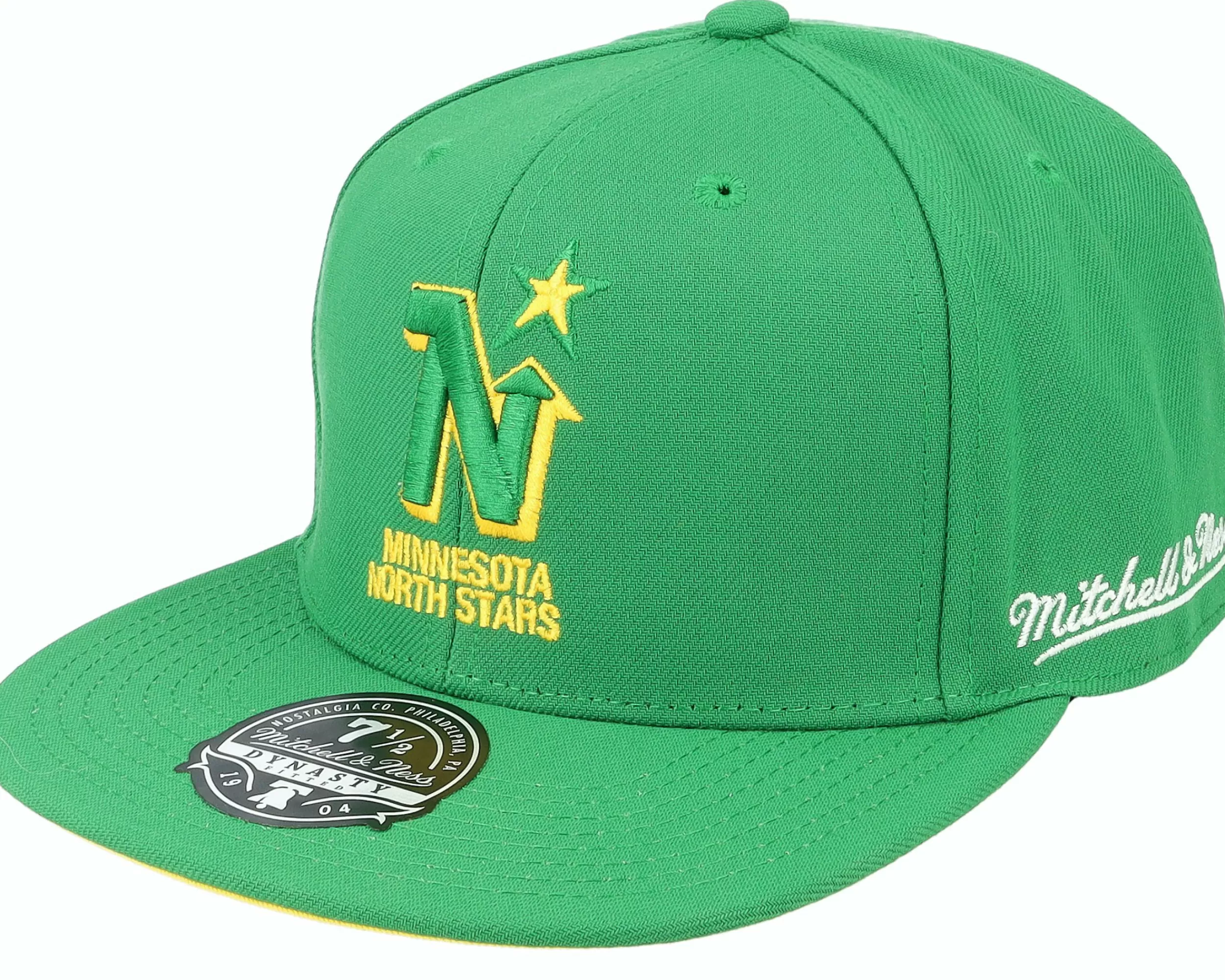 Mitchell & Ness Minnesota North Stars Vintage Green Fitted - -Unisex Fitted