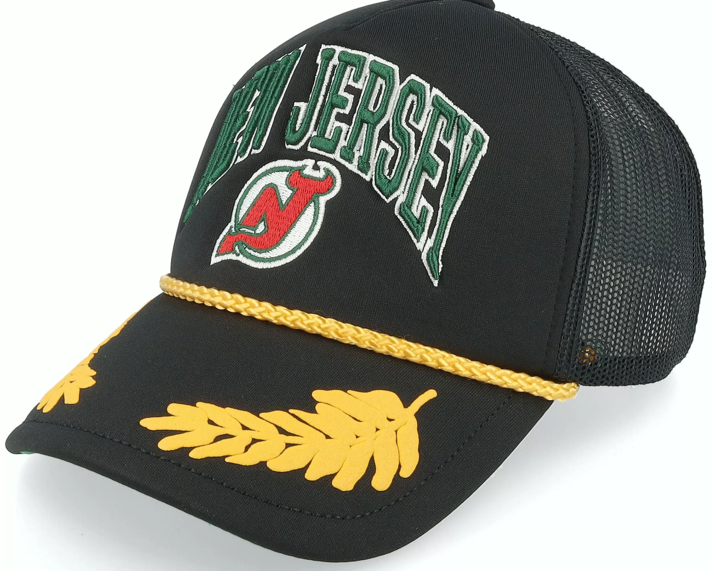 Mitchell & Ness New Jersey Devils Gold Leaf Vintage Trucker - -Unisex Trucker