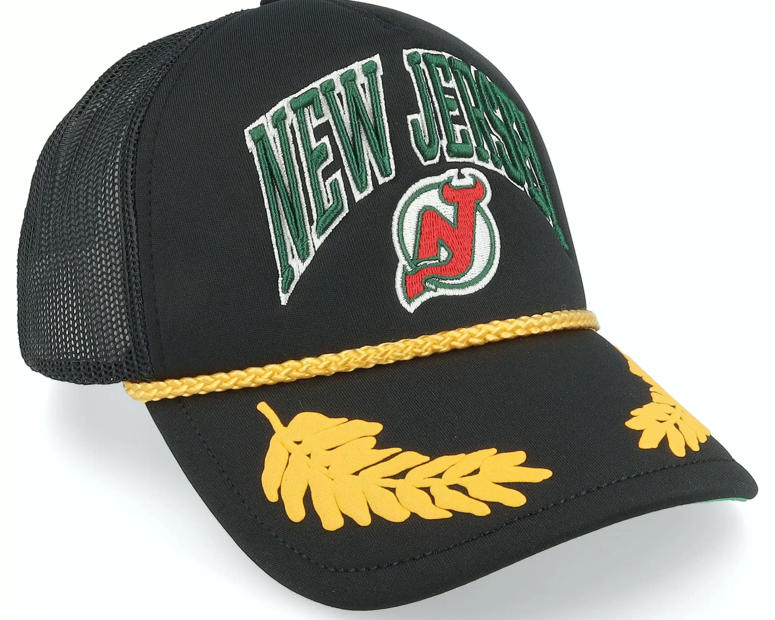 Mitchell & Ness New Jersey Devils Gold Leaf Vintage Trucker - -Unisex Trucker