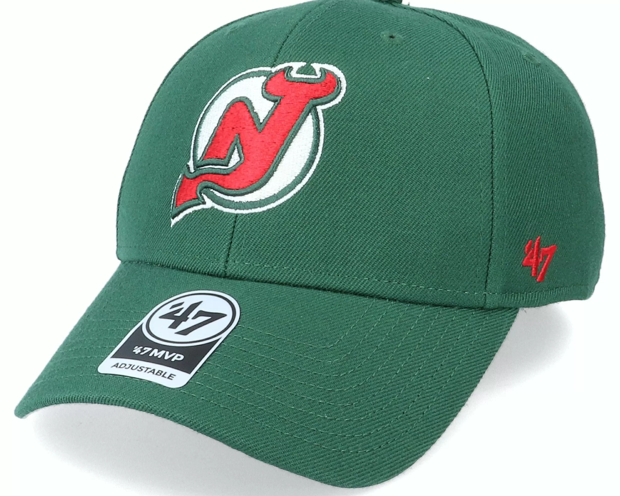 47 Brand New Jersey Devils Mvp Dark Green/Red Adjustable - -Unisex Adjustable