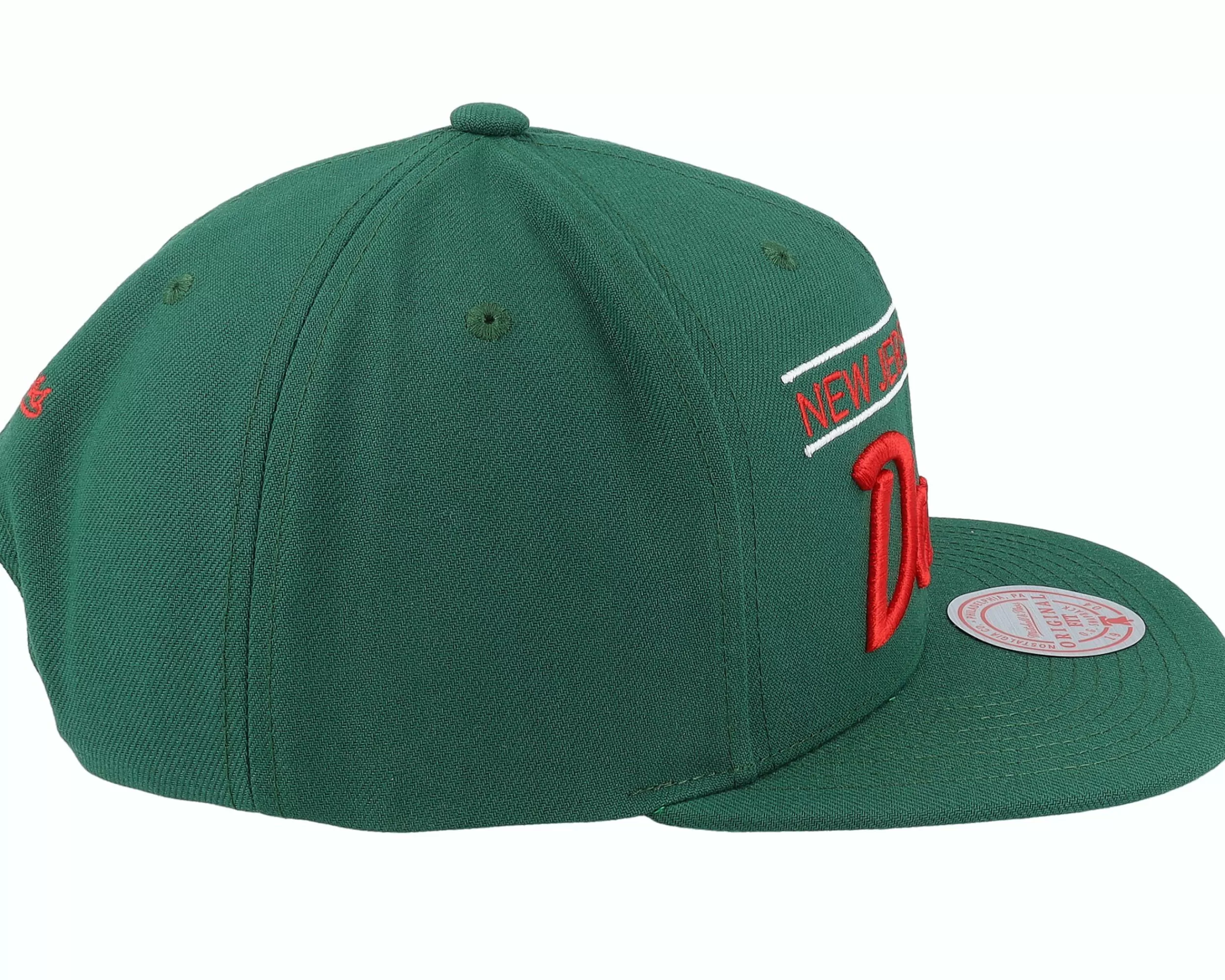 Mitchell & Ness New Jersey Devils Retro Lock Up Green Snapback - -Unisex Snapback