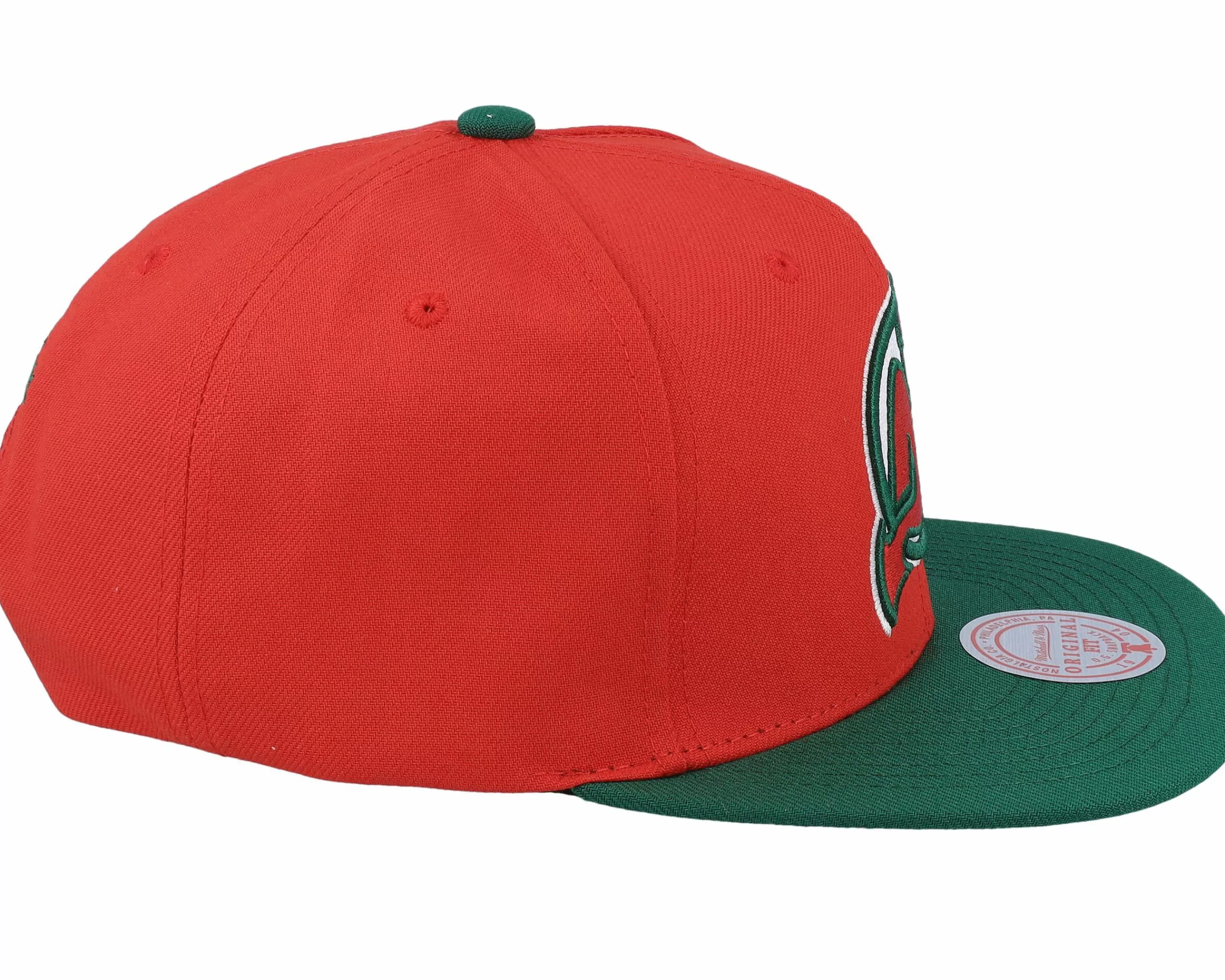 Mitchell & Ness New Jersey Devils Team 2 Tone 2.0 Red/Green Snapback - -Unisex Snapback