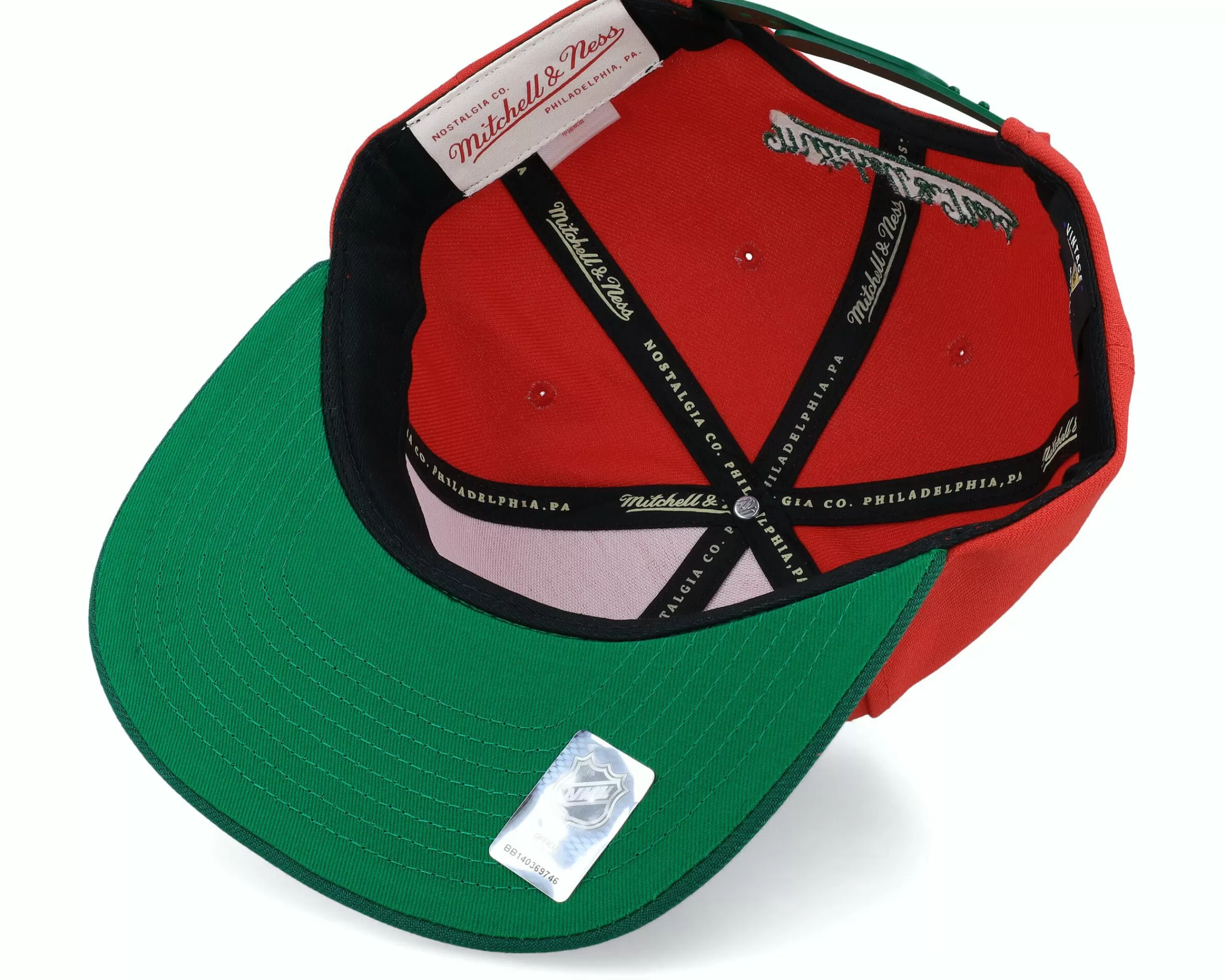 Mitchell & Ness New Jersey Devils Team 2 Tone 2.0 Red/Green Snapback - -Unisex Snapback