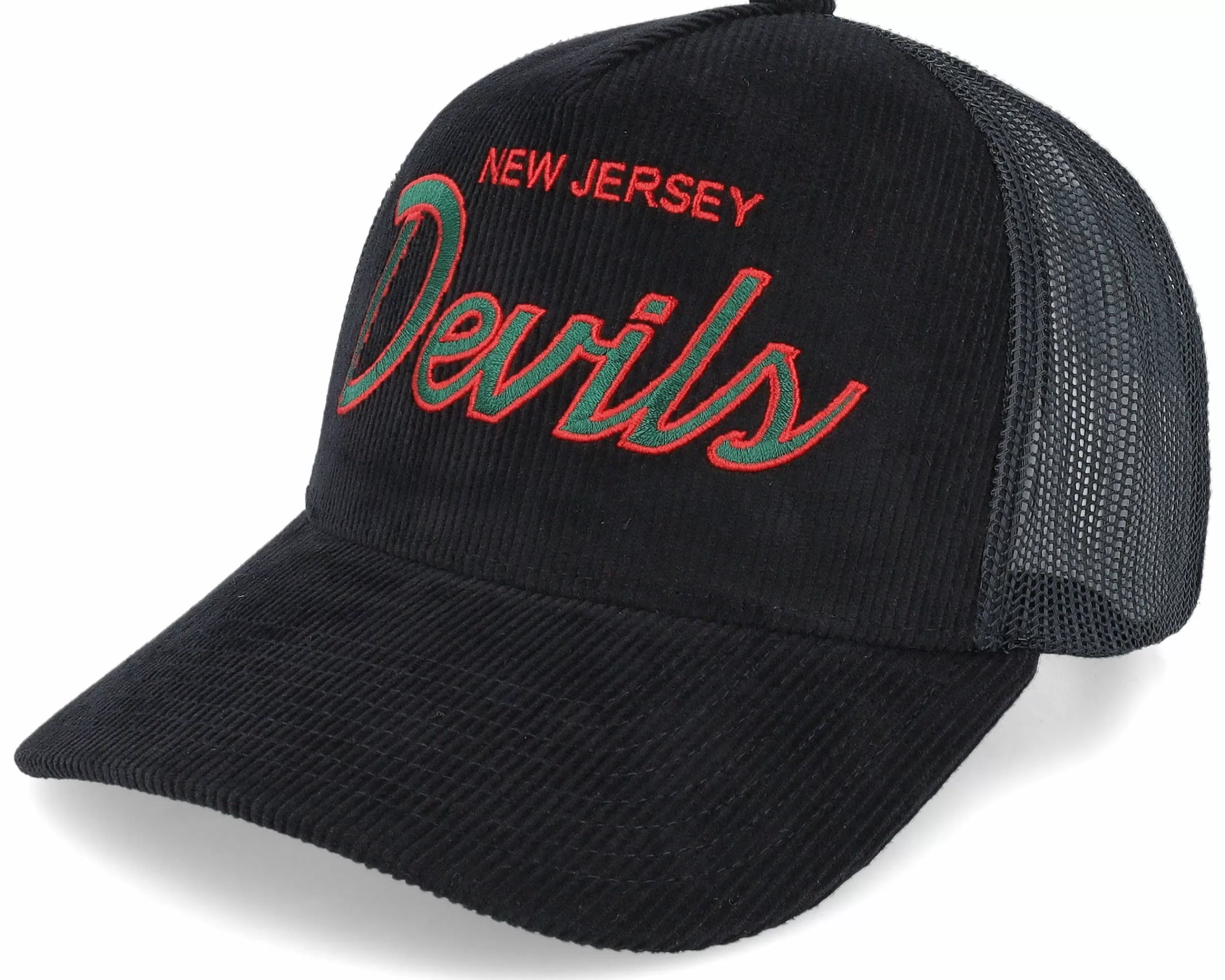 Mitchell & Ness New Jersey Devils Times Up Vintage Black Trucker - -Unisex Trucker