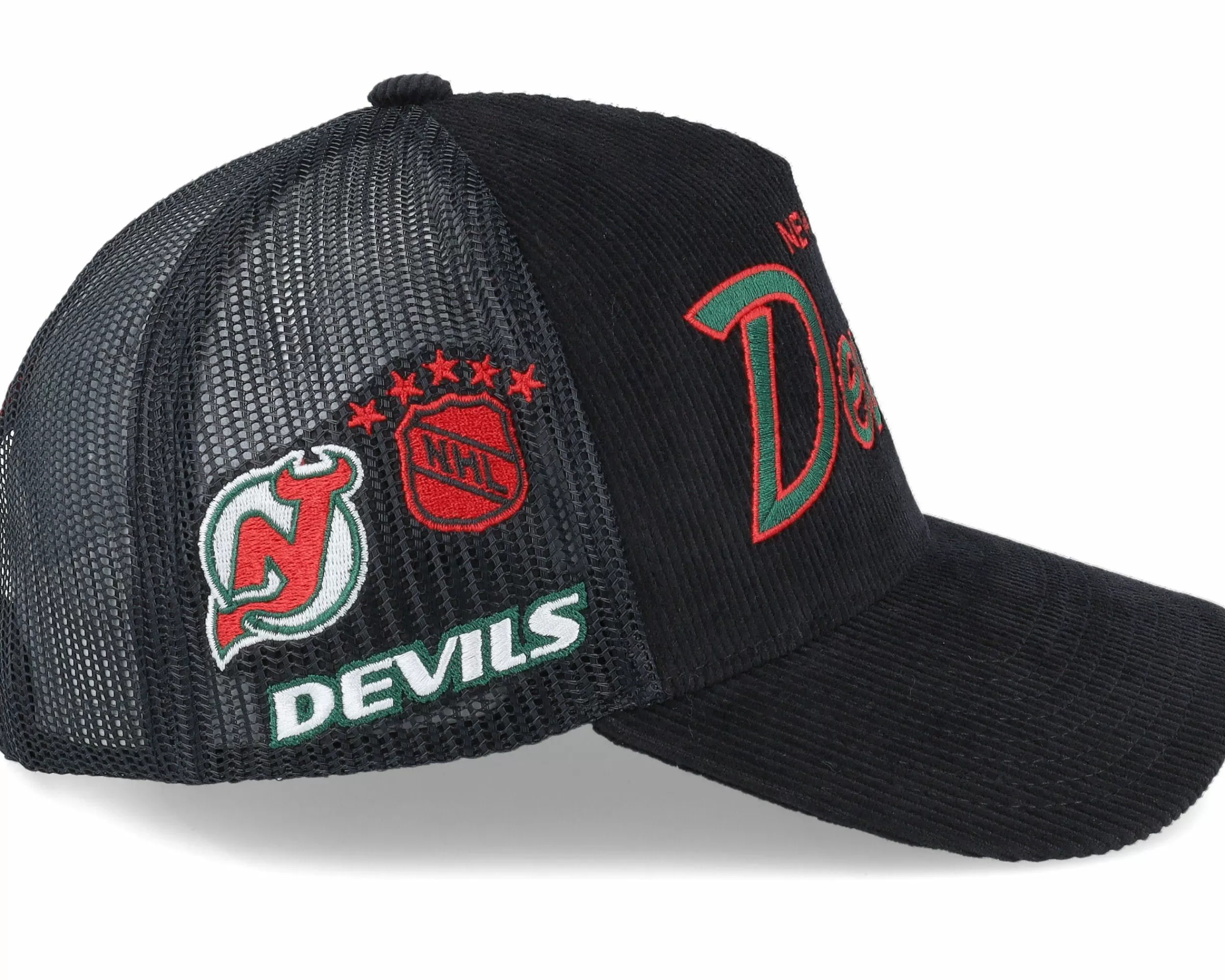 Mitchell & Ness New Jersey Devils Times Up Vintage Black Trucker - -Unisex Trucker