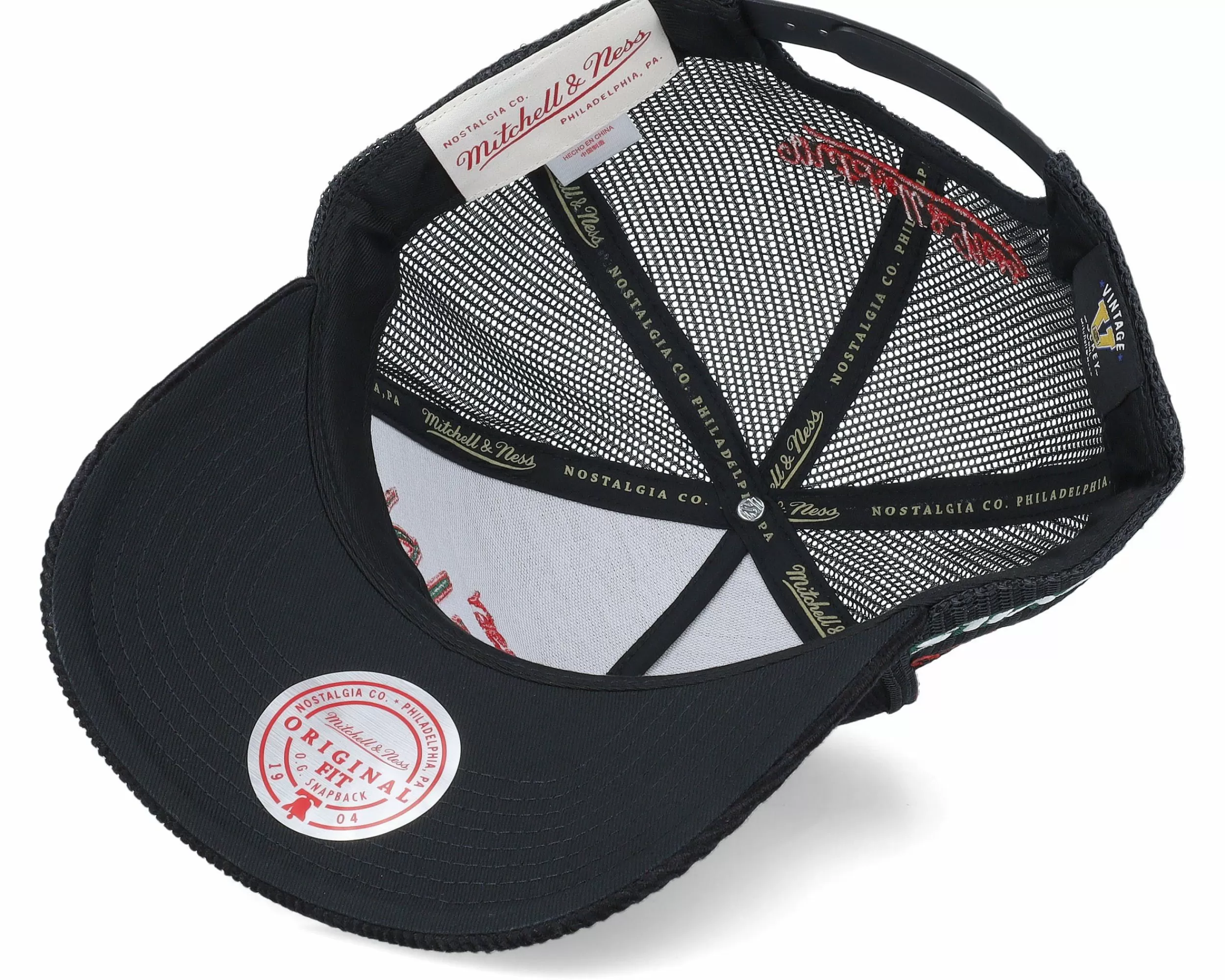 Mitchell & Ness New Jersey Devils Times Up Vintage Black Trucker - -Unisex Trucker