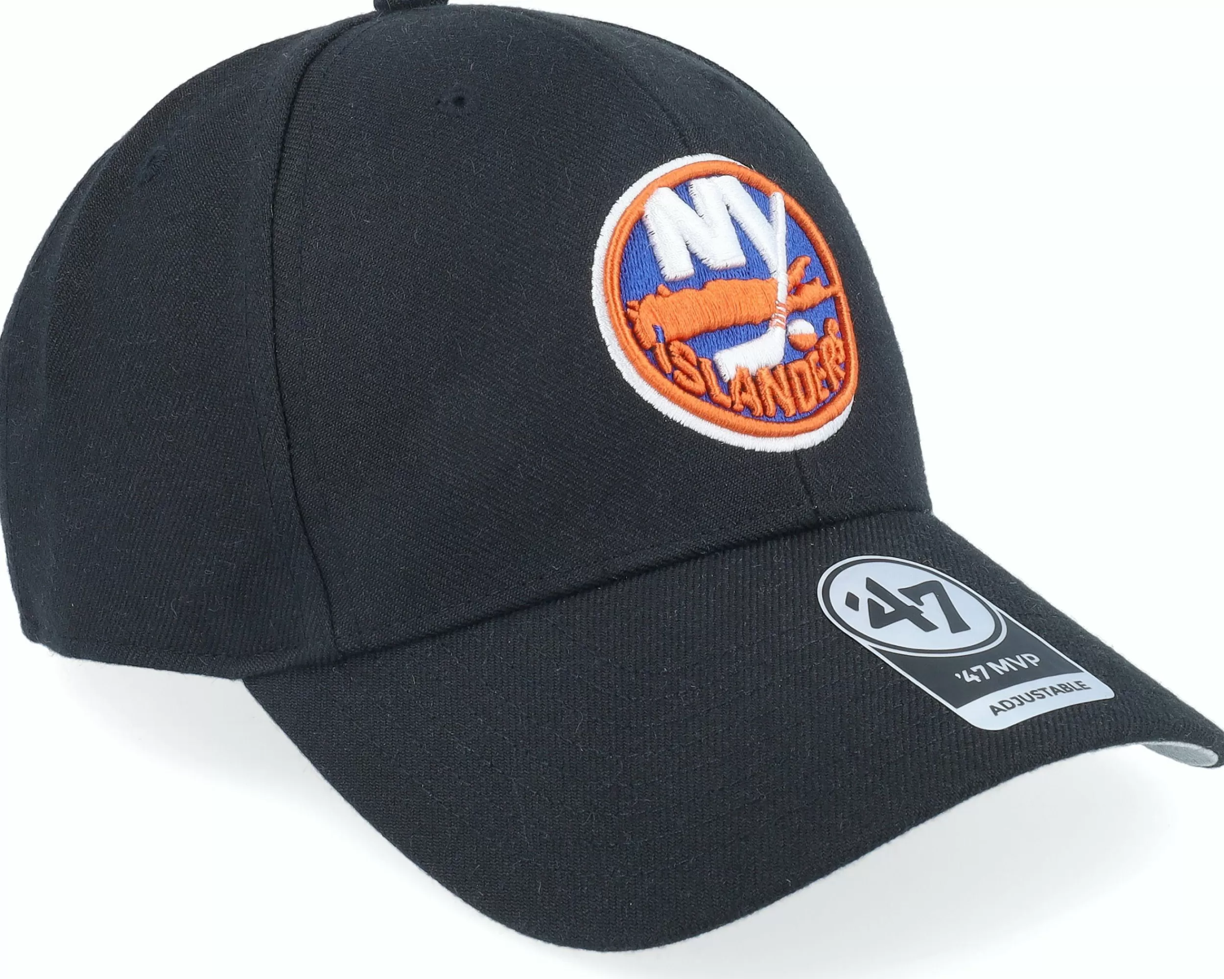 47 Brand New York Islanders Mvp Logo Black/Orange Adjustable - -Unisex Adjustable