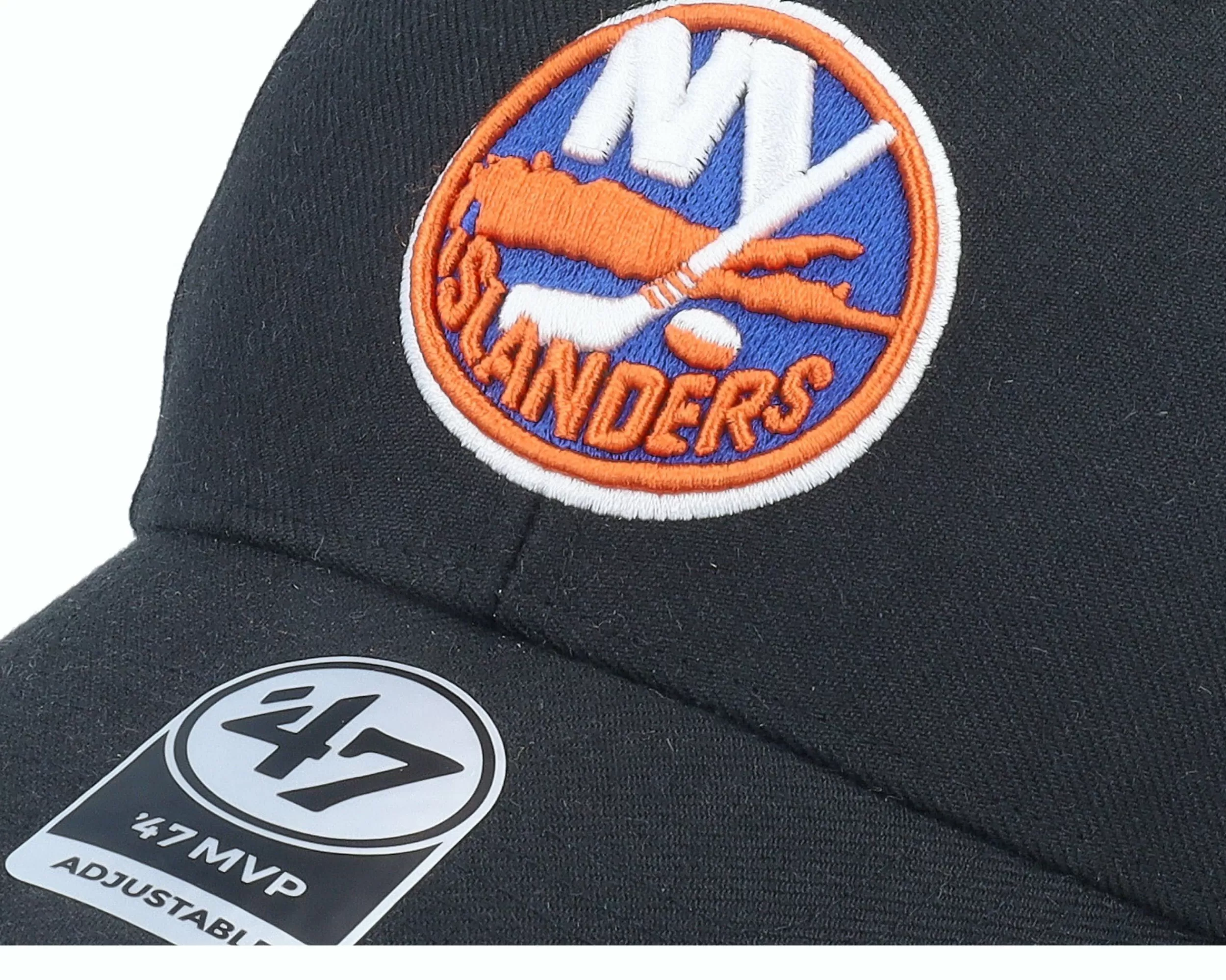 47 Brand New York Islanders Mvp Logo Black/Orange Adjustable - -Unisex Adjustable