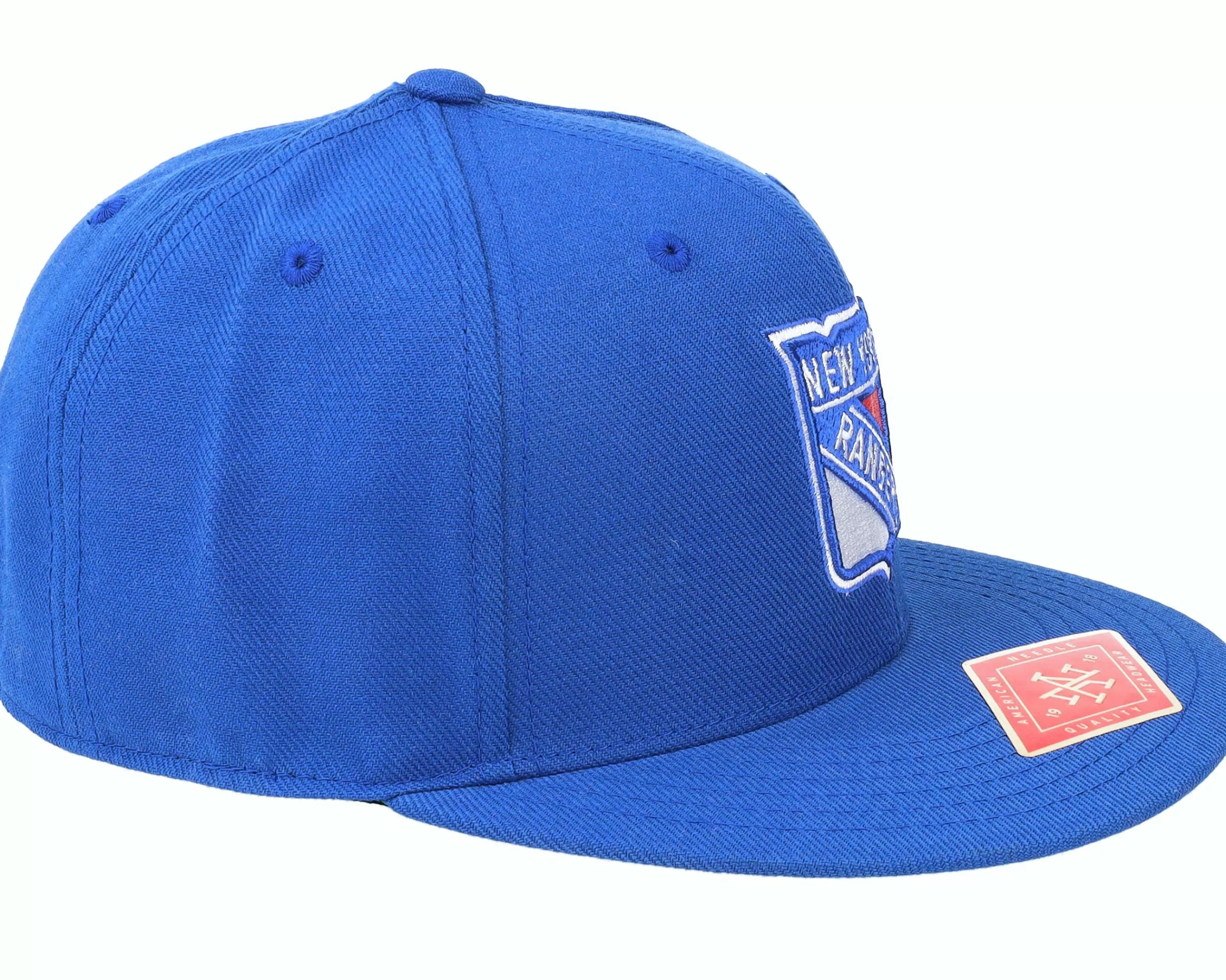 American Needle New York Rangers Deep Dish Fitted Royal Fitted - -Unisex Fitted