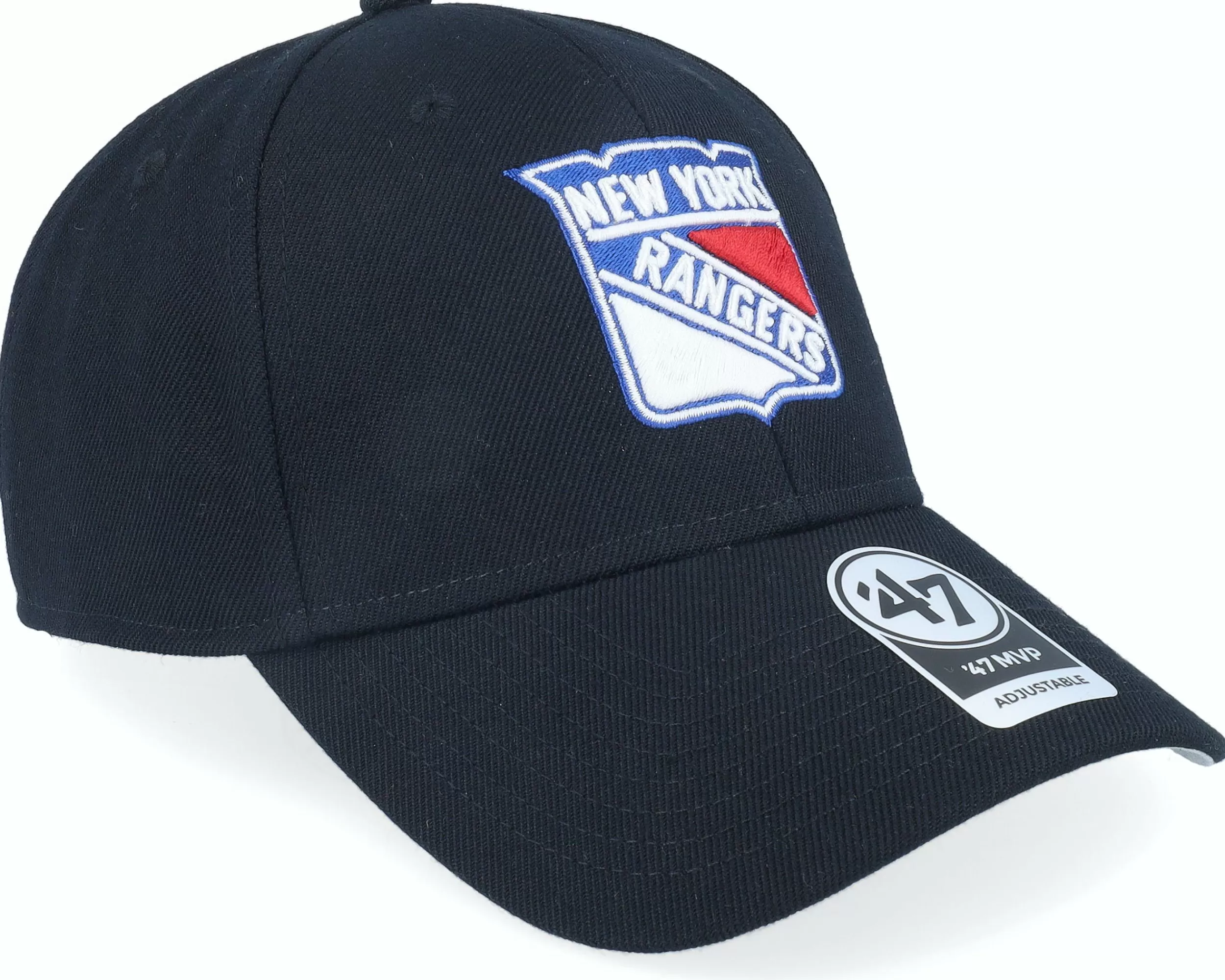 47 Brand New York Rangers Mvp Black/White Adjustable - -Unisex Adjustable