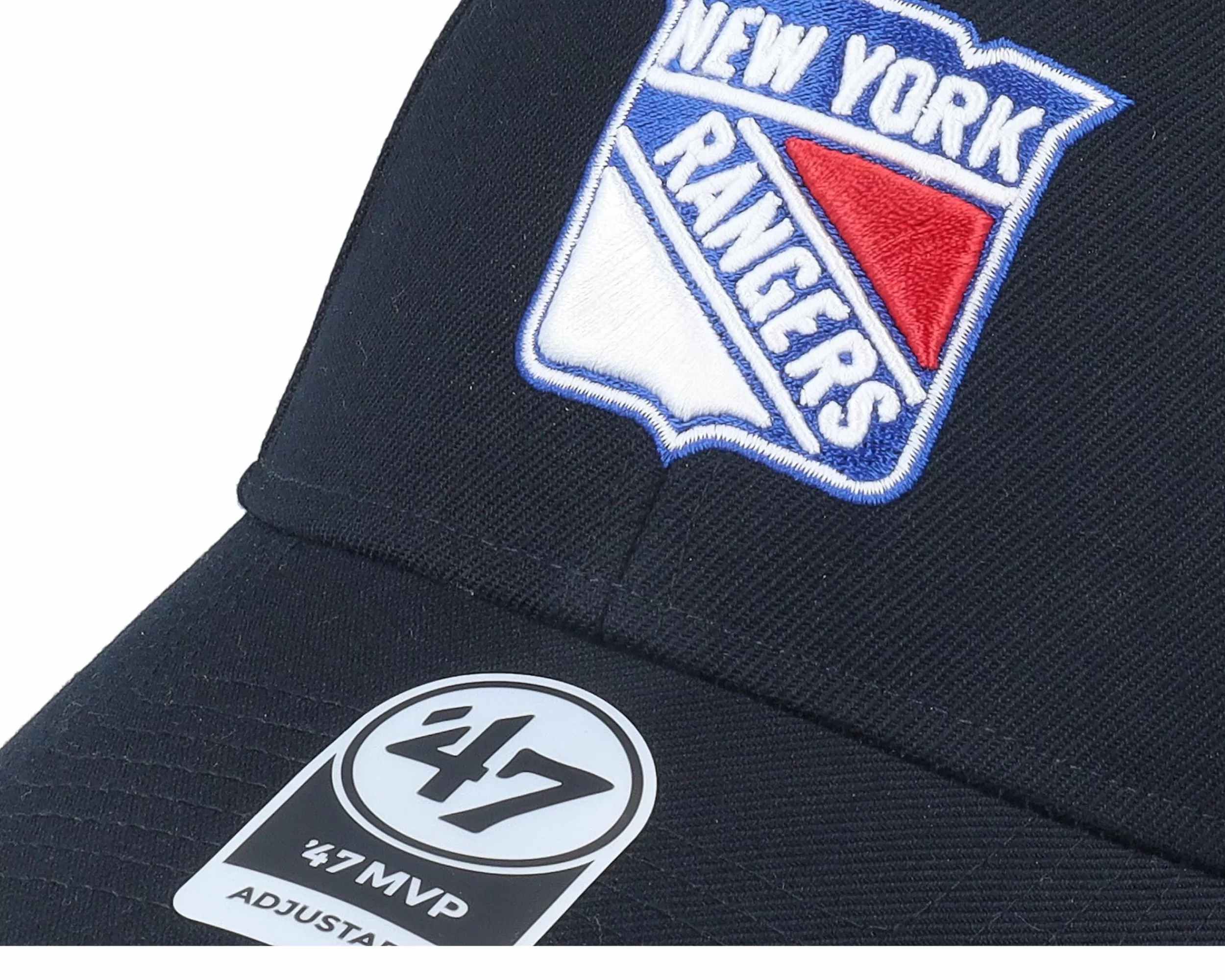 47 Brand New York Rangers Mvp Black/White Adjustable - -Unisex Adjustable
