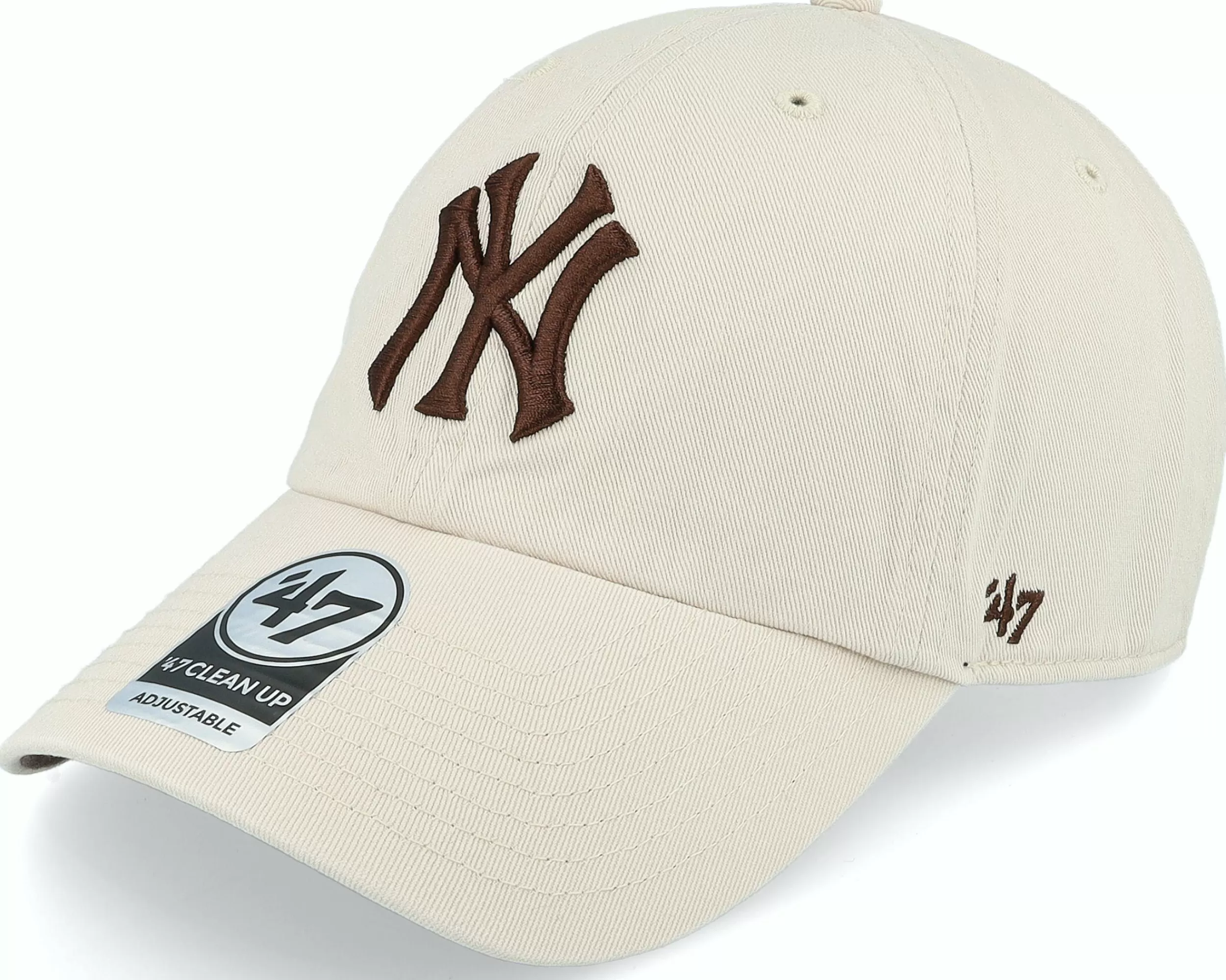 47 Brand New York Yankees Ballpark Clean Up Bone Dad Cap - -Unisex Dad Cap