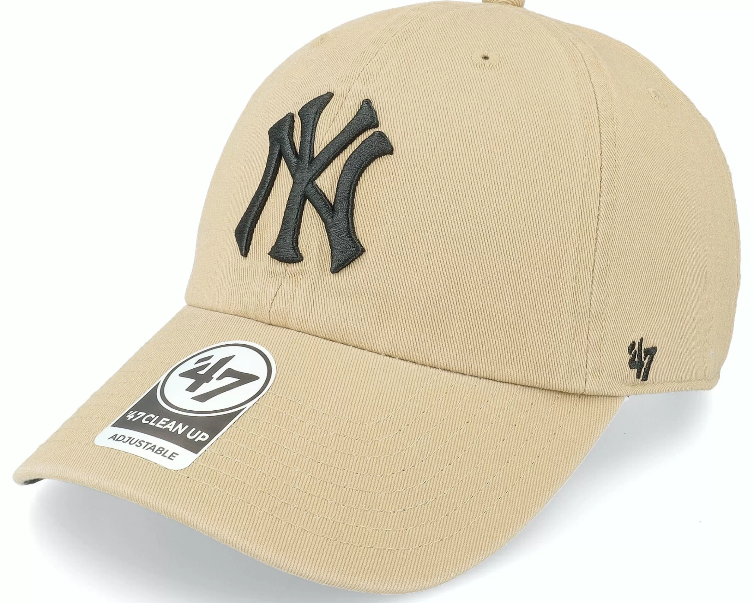 47 Brand New York Yankees Ballpark Clean Up Khaki Dad Cap - -Unisex Dad Cap