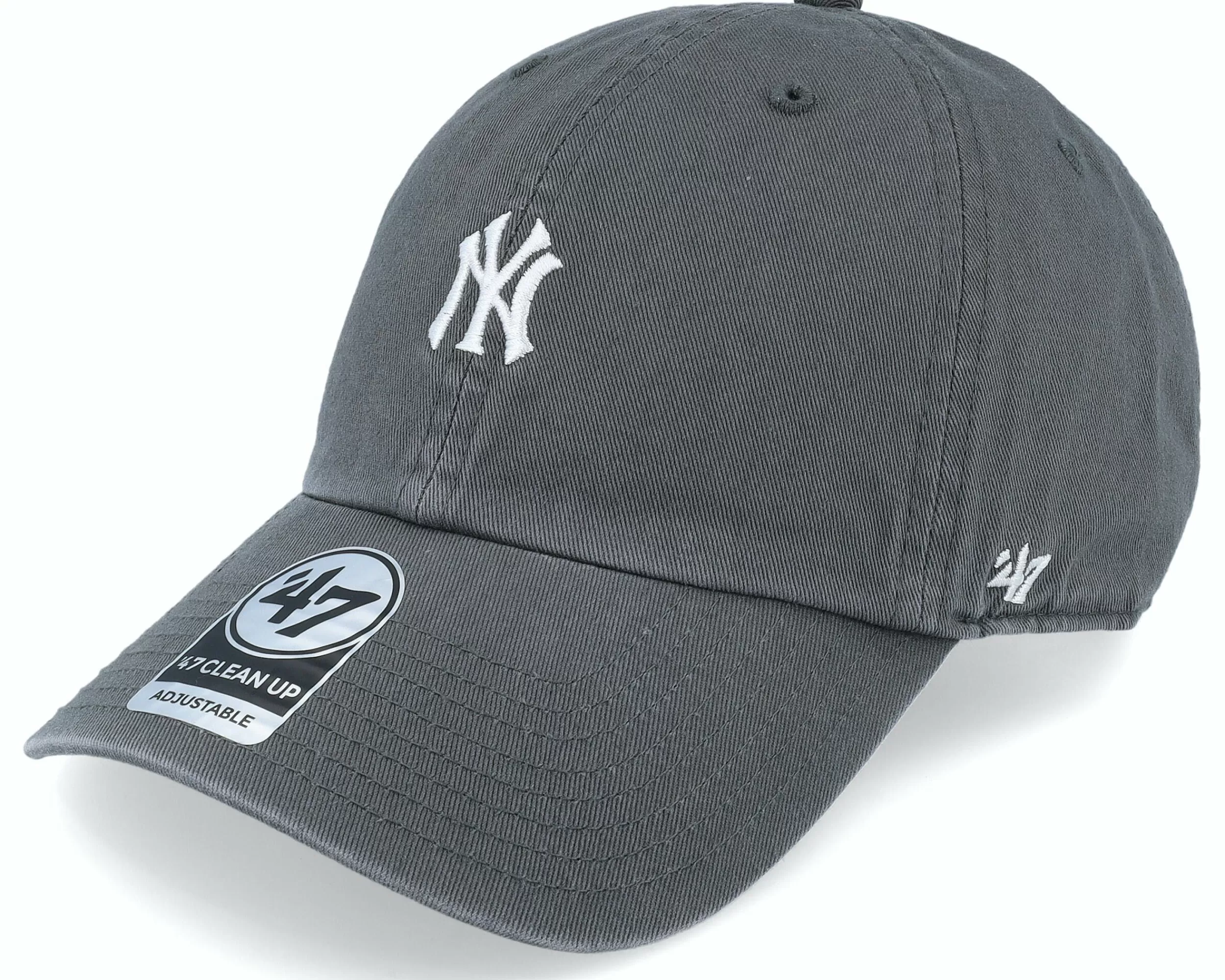 47 Brand New York Yankees Base Runner Clean Up Charcoal Dad Cap - -Unisex Dad Cap