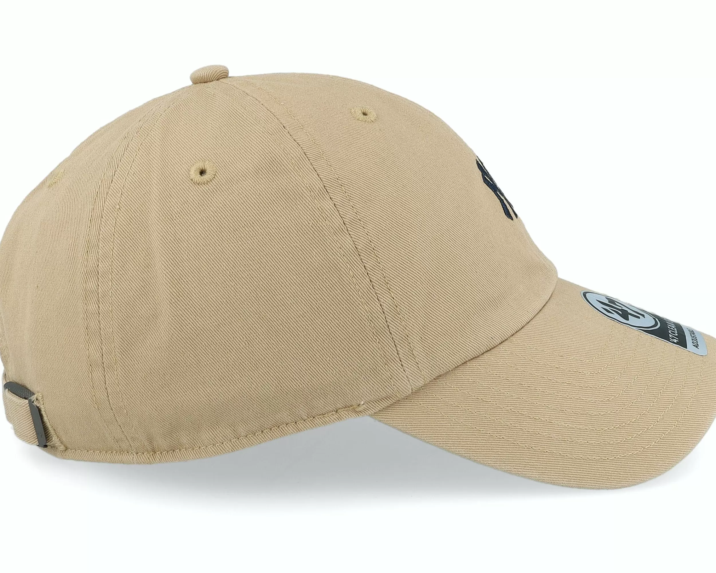 47 Brand New York Yankees Base Runner Clean Up Khaki Dad Cap - -Unisex Dad Cap