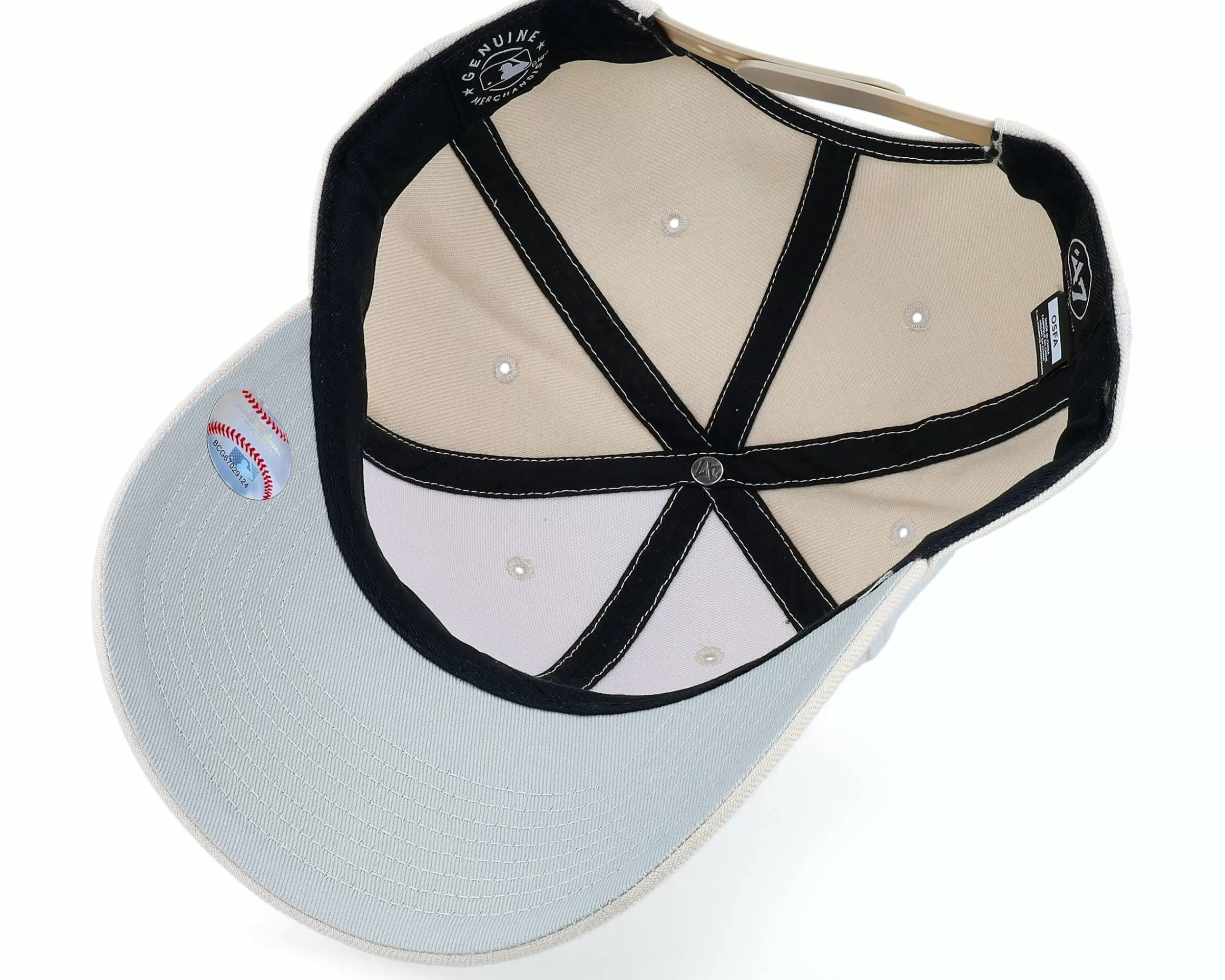 47 Brand New York Yankees Base Runner Mvp Bone/White Adjustable - -Unisex Adjustable