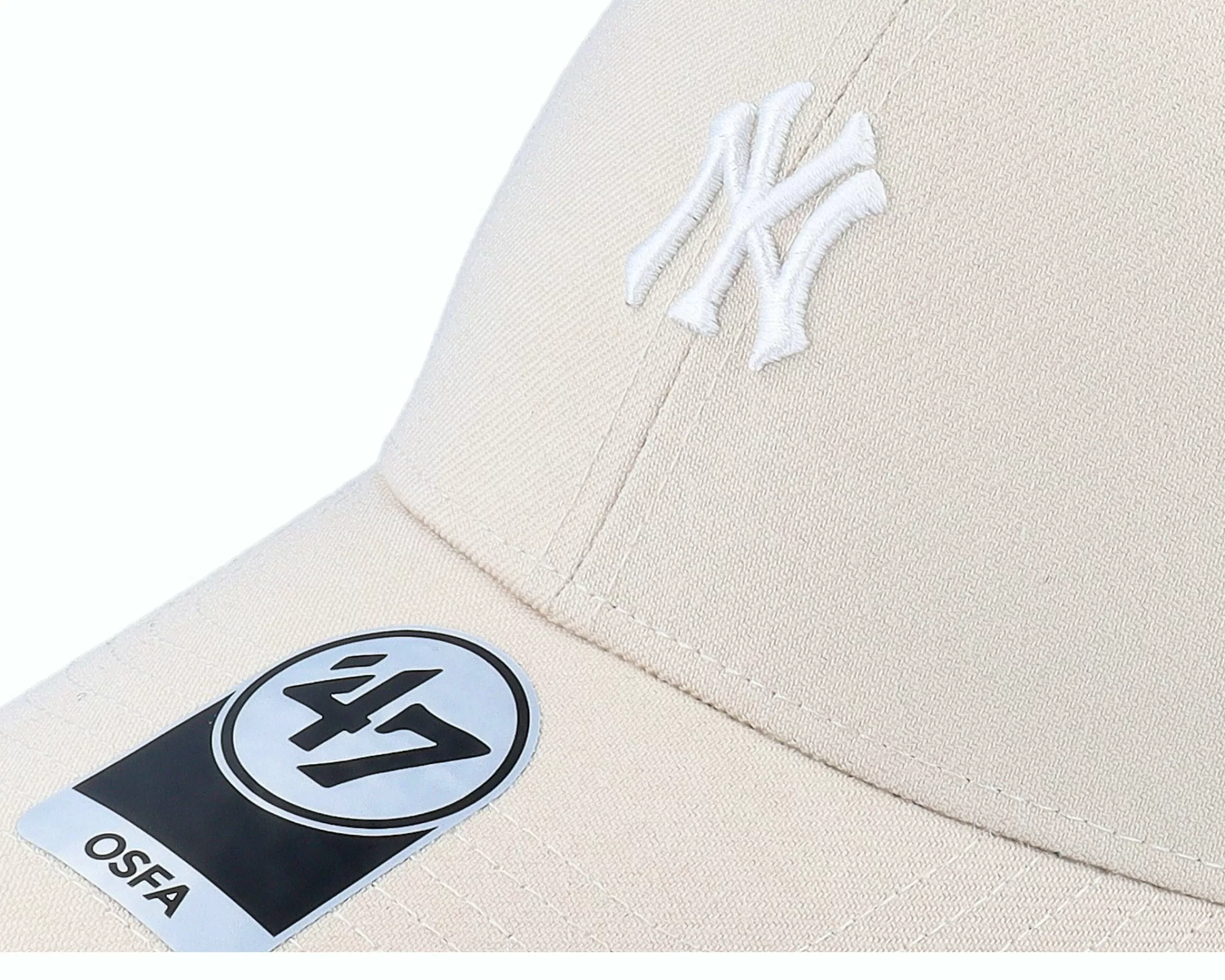 47 Brand New York Yankees Base Runner Mvp Bone/White Adjustable - -Unisex Adjustable