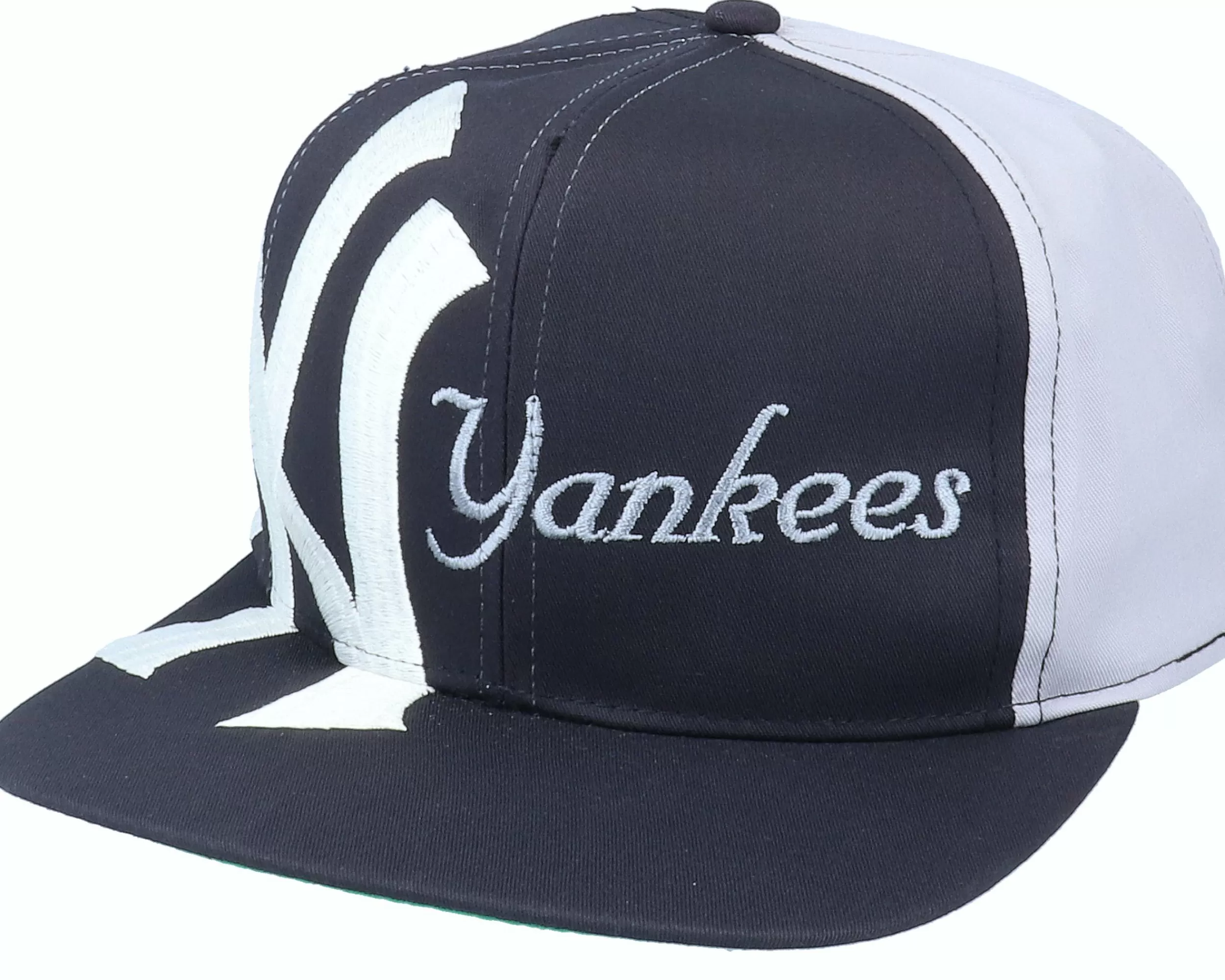 Twins Enterprise New York Yankees Big Text Mlb Vintage Navy/Grey Snapback - -Unisex Snapback