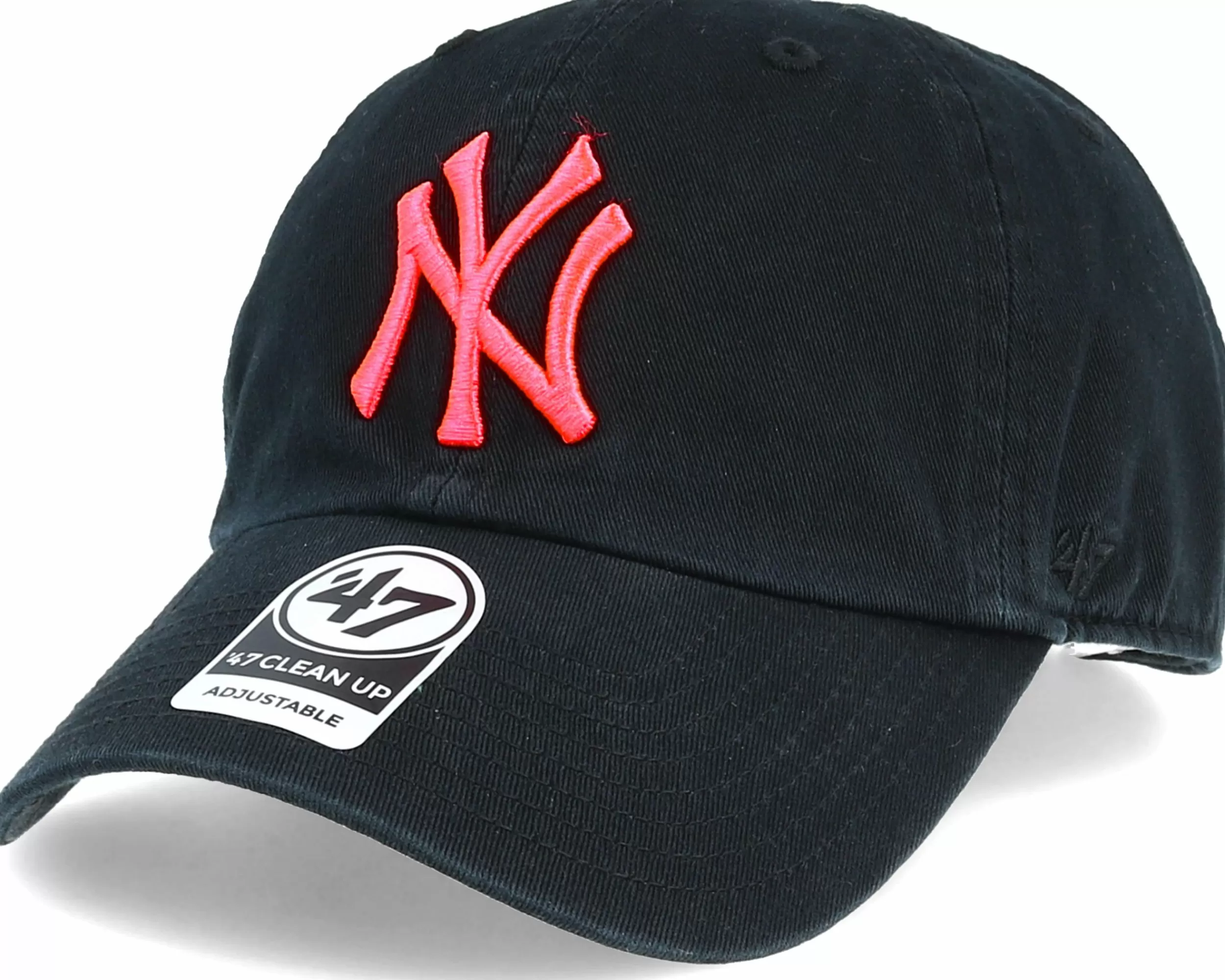 47 Brand New York Yankees Clean Up Black/Pink Adjustable - -Unisex Dad Cap