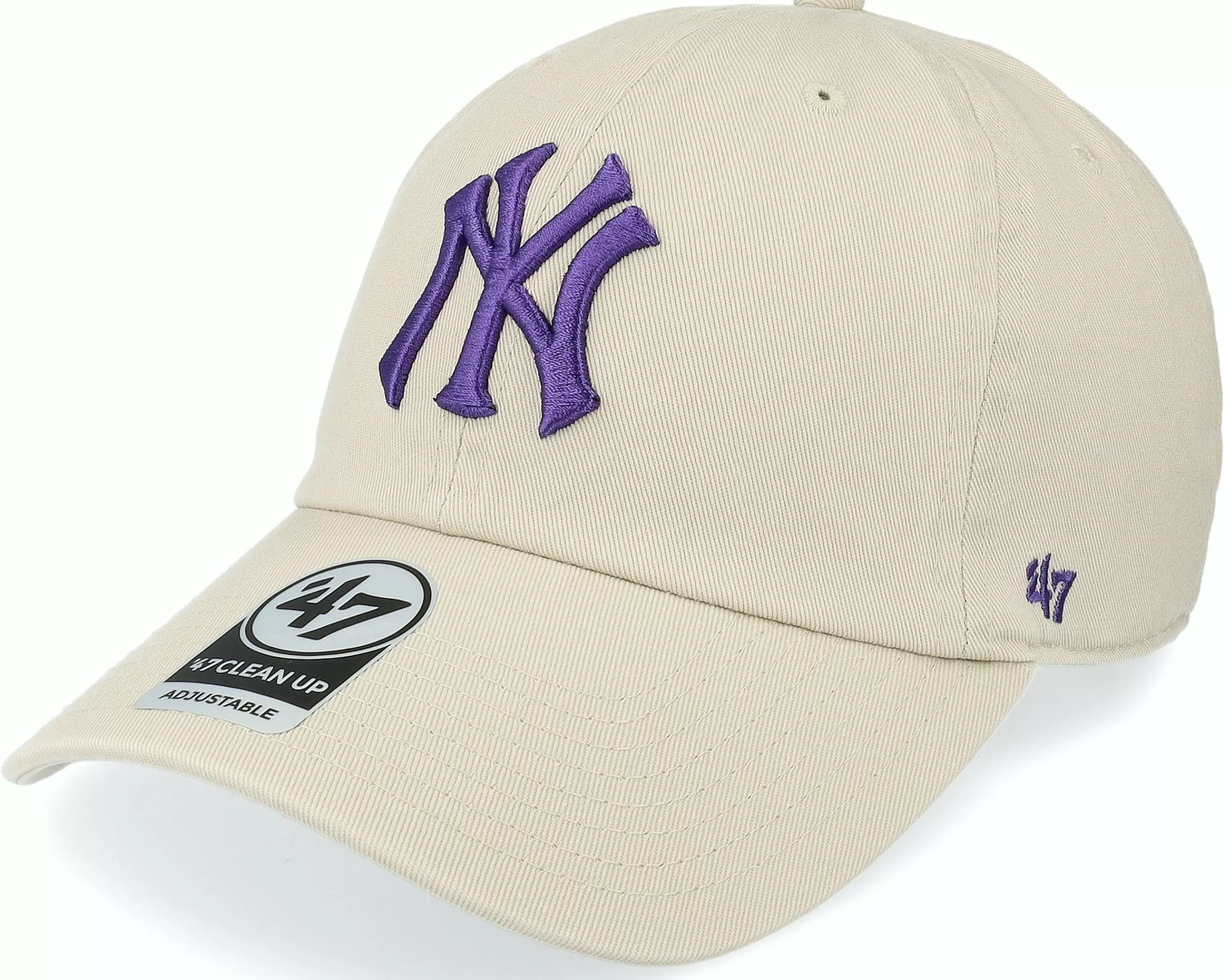 47 Brand New York Yankees Clean Up Bone Dad/Purple Cap - -Unisex Dad Cap
