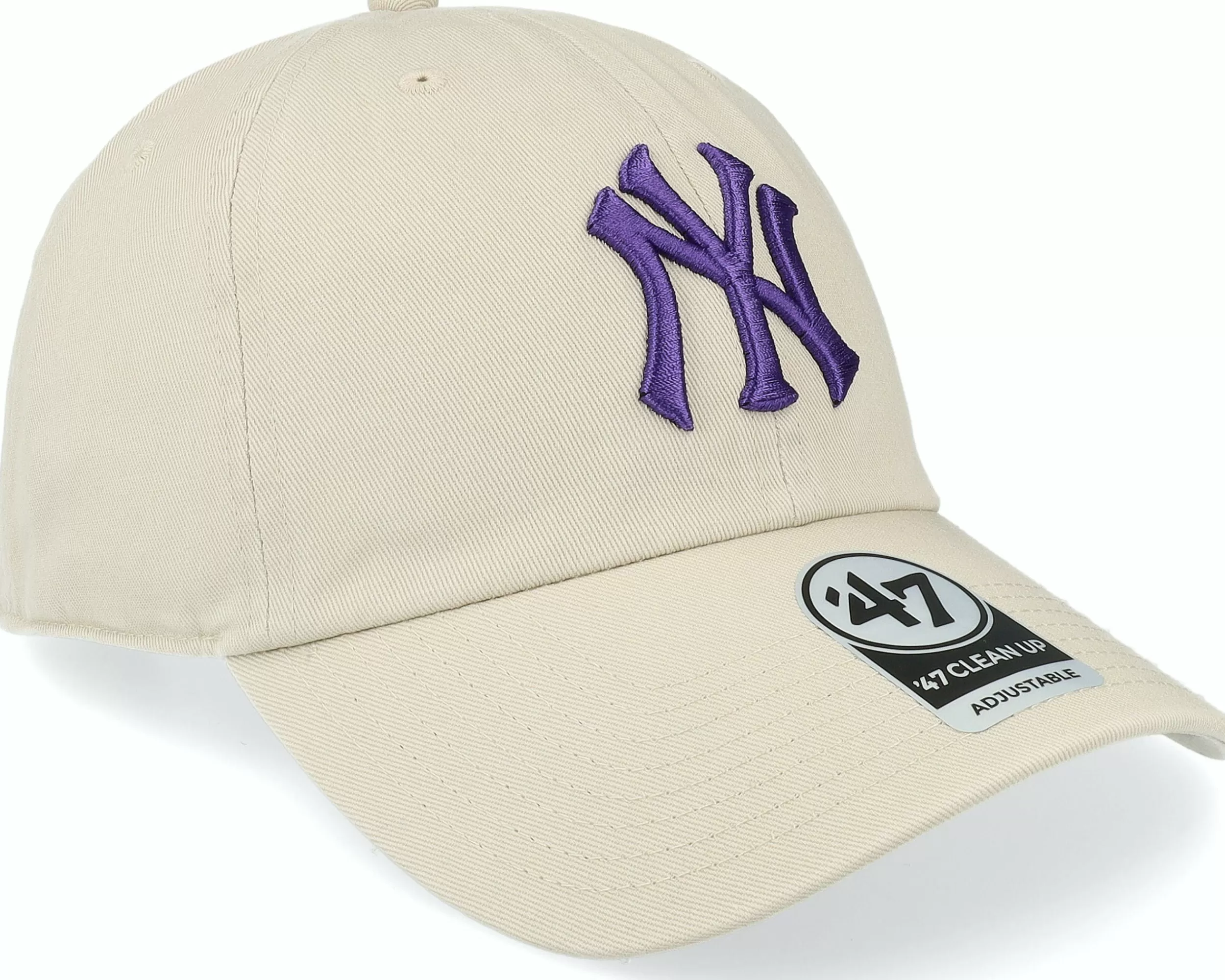 47 Brand New York Yankees Clean Up Bone Dad/Purple Cap - -Unisex Dad Cap