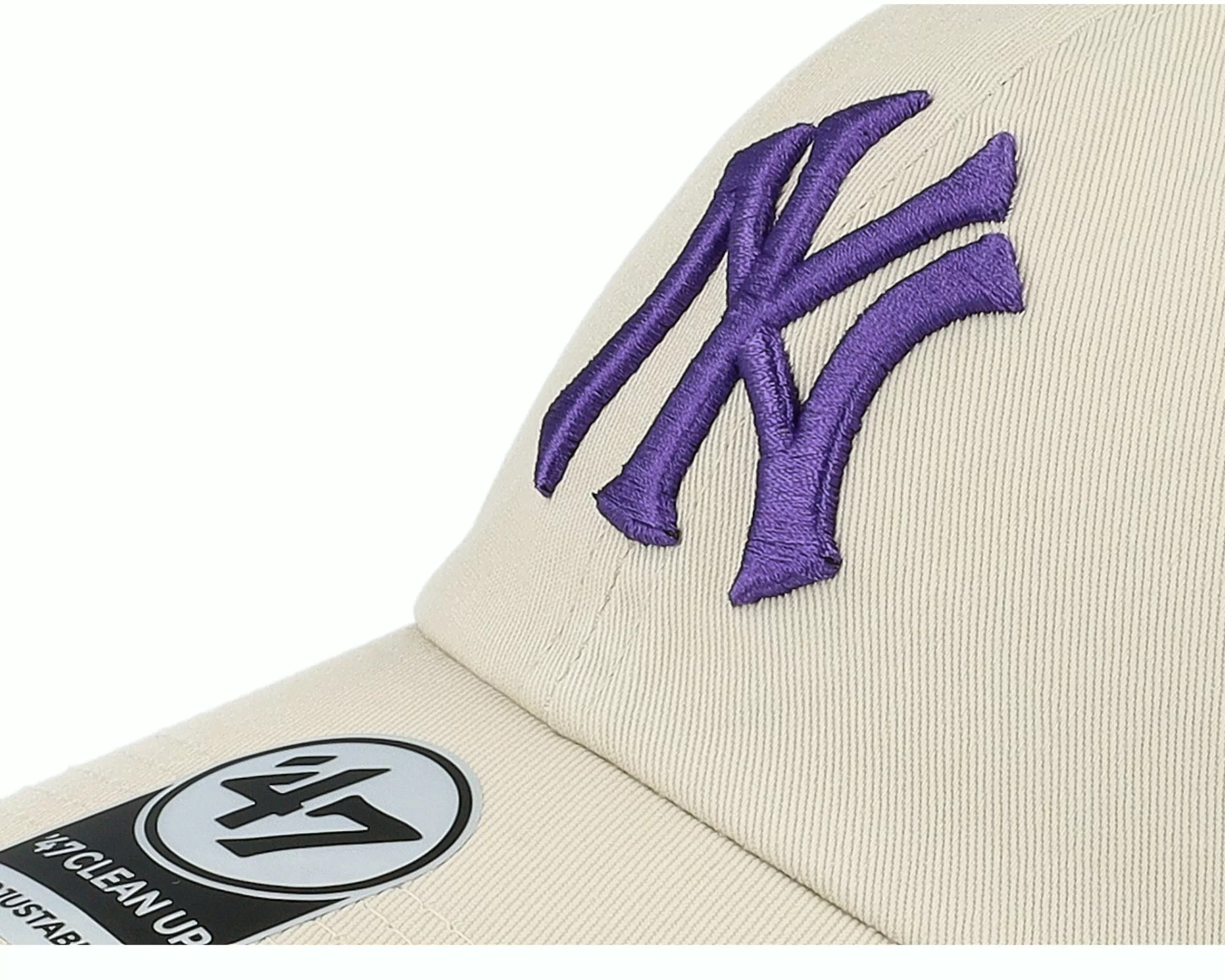 47 Brand New York Yankees Clean Up Bone Dad/Purple Cap - -Unisex Dad Cap