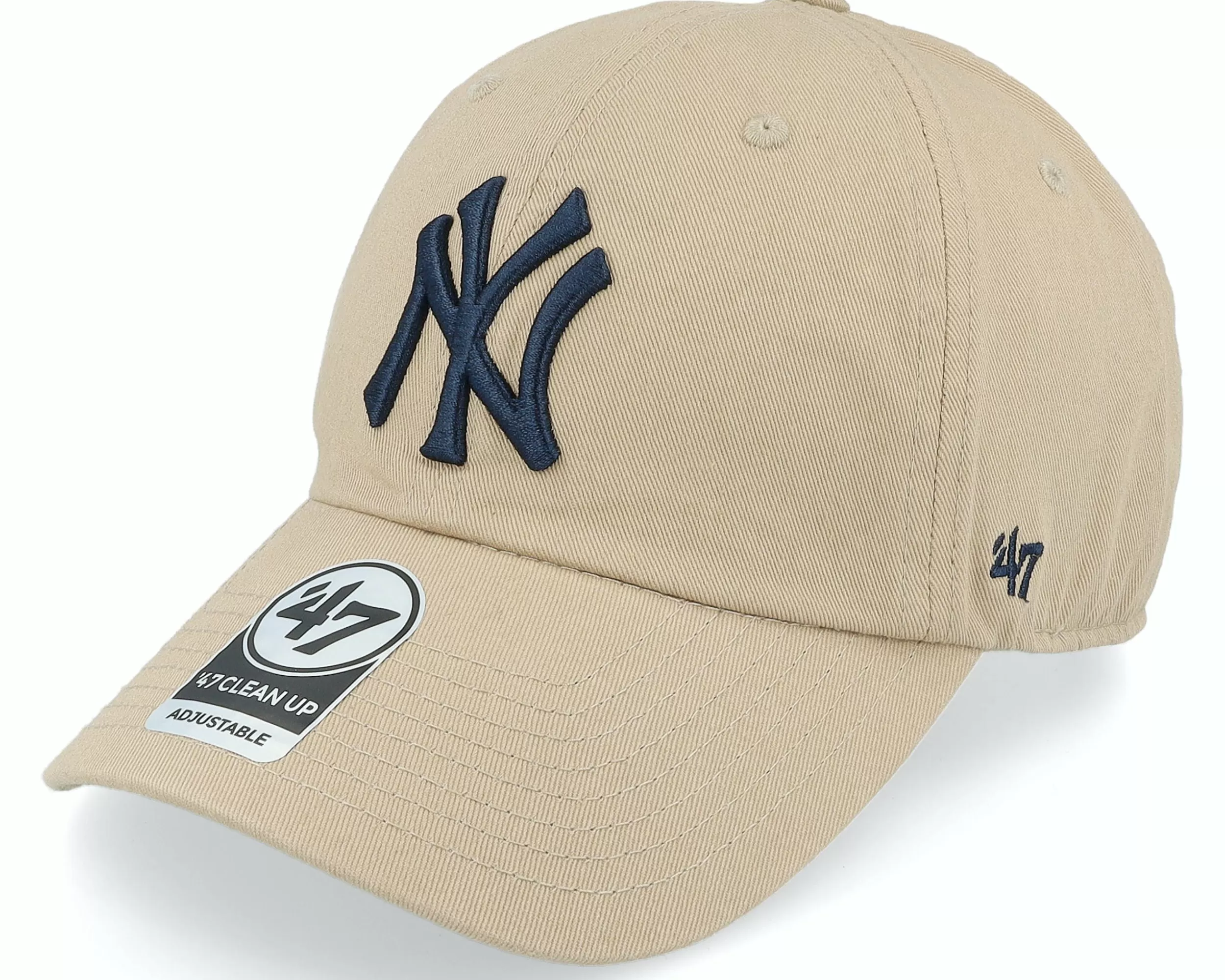 47 Brand New York Yankees Clean Up Khaki/Navy Adjustable - -Unisex Dad Cap