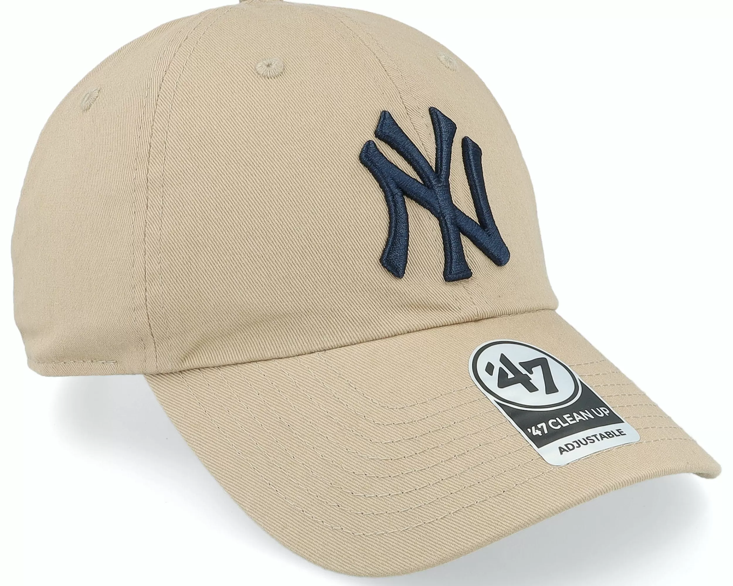 47 Brand New York Yankees Clean Up Khaki/Navy Adjustable - -Unisex Dad Cap