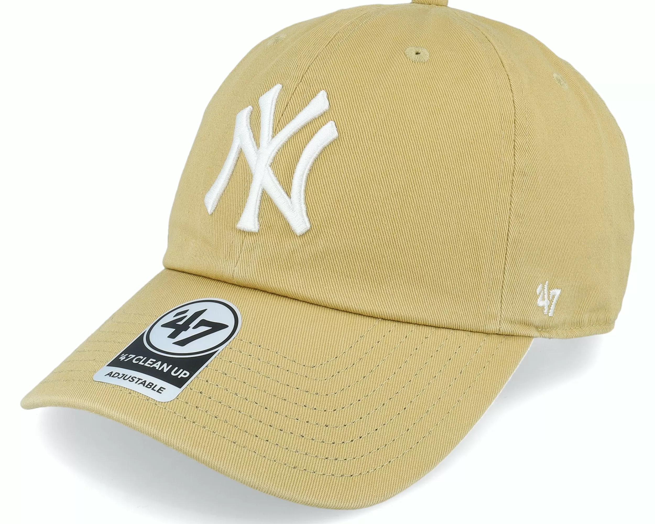 47 Brand New York Yankees Clean Up Tan Adjustable - -Unisex Dad Cap