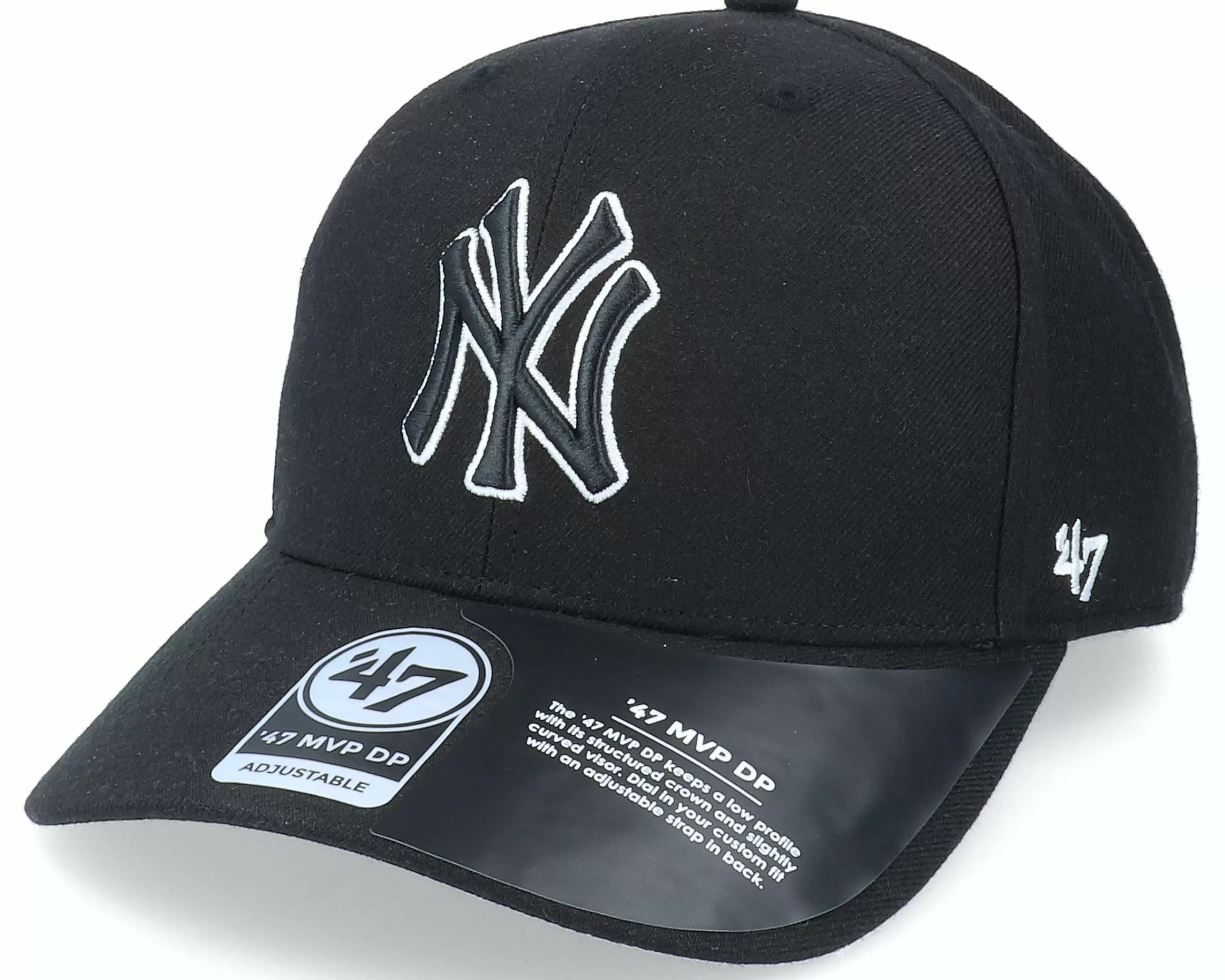 47 Brand New York Yankees Cold Zone Mvp Dp Black Adjustable - -Unisex Adjustable