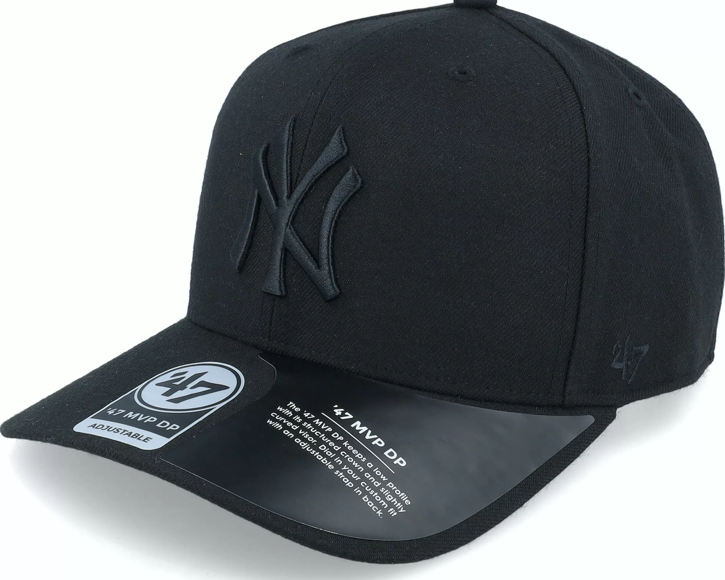 47 Brand New York Yankees Cold Zone Mvp Dp Black/Black Adjustable - -Unisex Adjustable