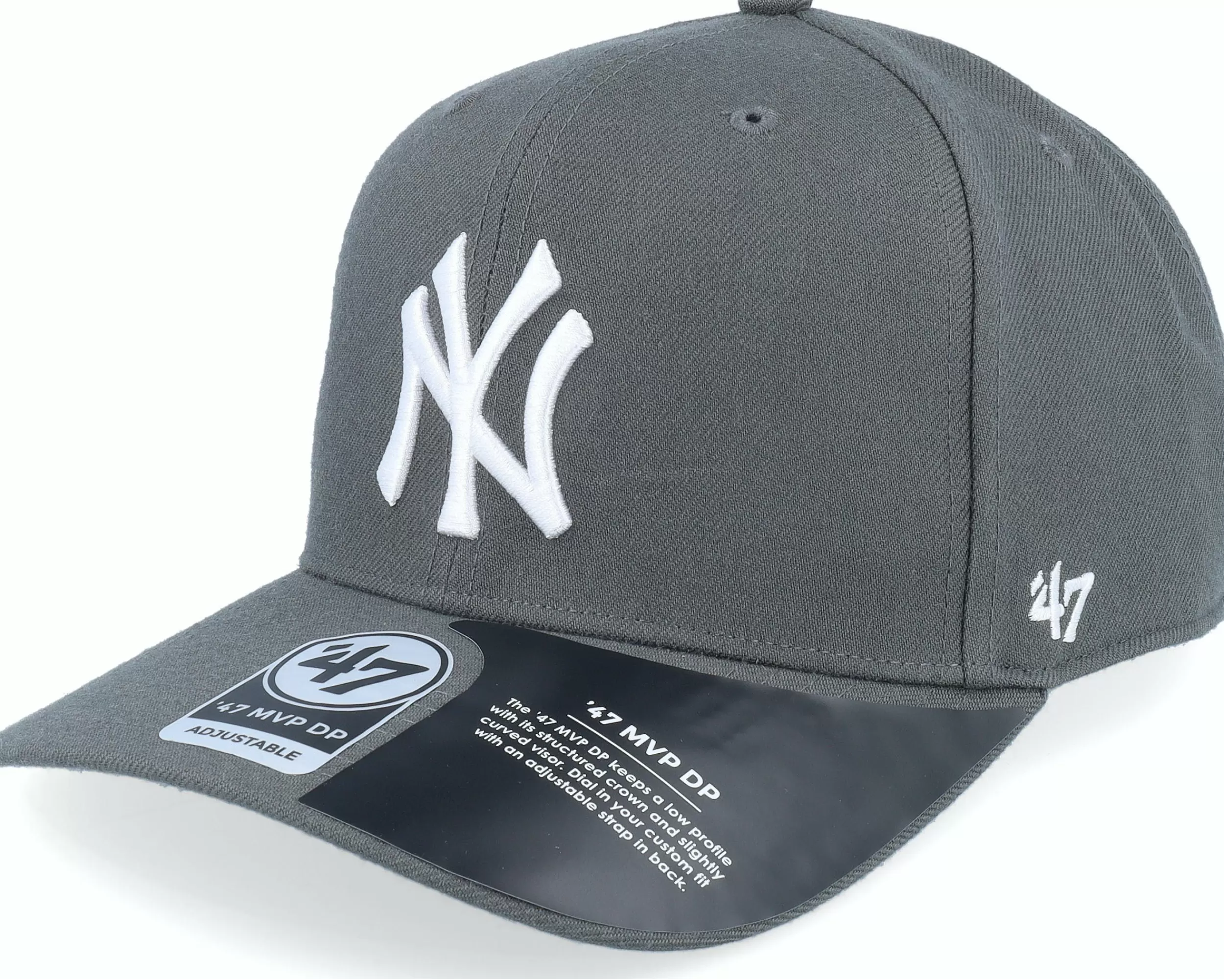 47 Brand New York Yankees Cold Zone Mvp Dp Charcoal/White Adjustable - -Unisex Adjustable