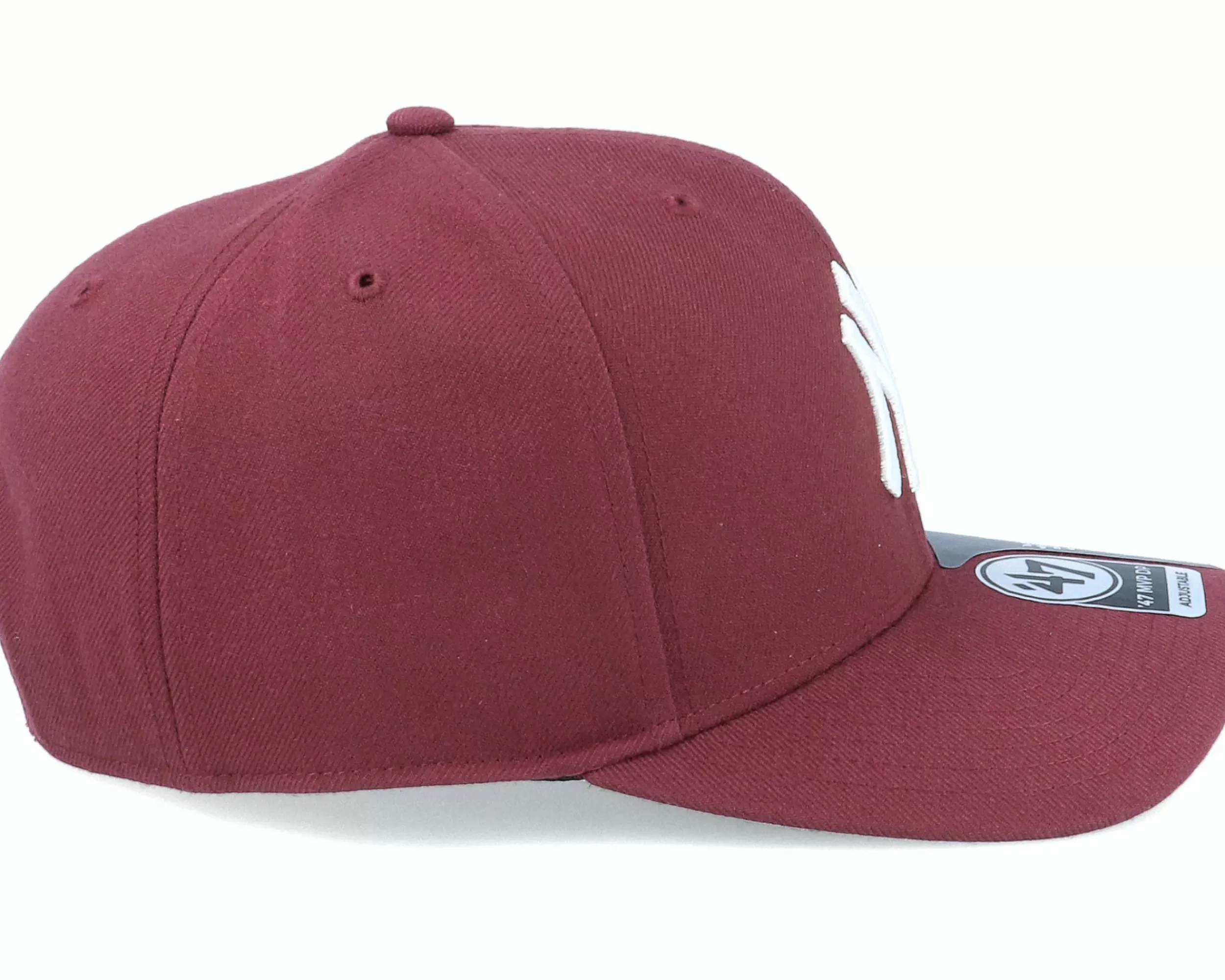 47 Brand New York Yankees Cold Zone Mvp Dp Dark Maroon/White Adjustable - -Unisex Adjustable