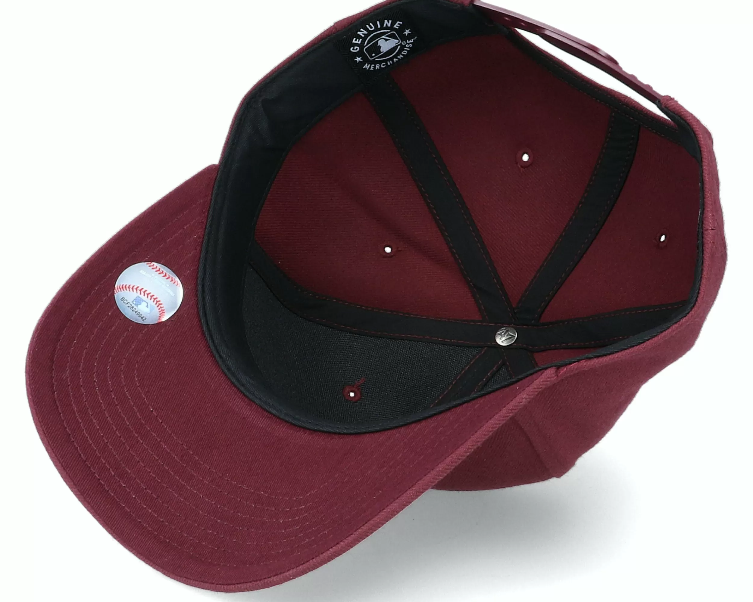 47 Brand New York Yankees Cold Zone Mvp Dp Dark Maroon/White Adjustable - -Unisex Adjustable