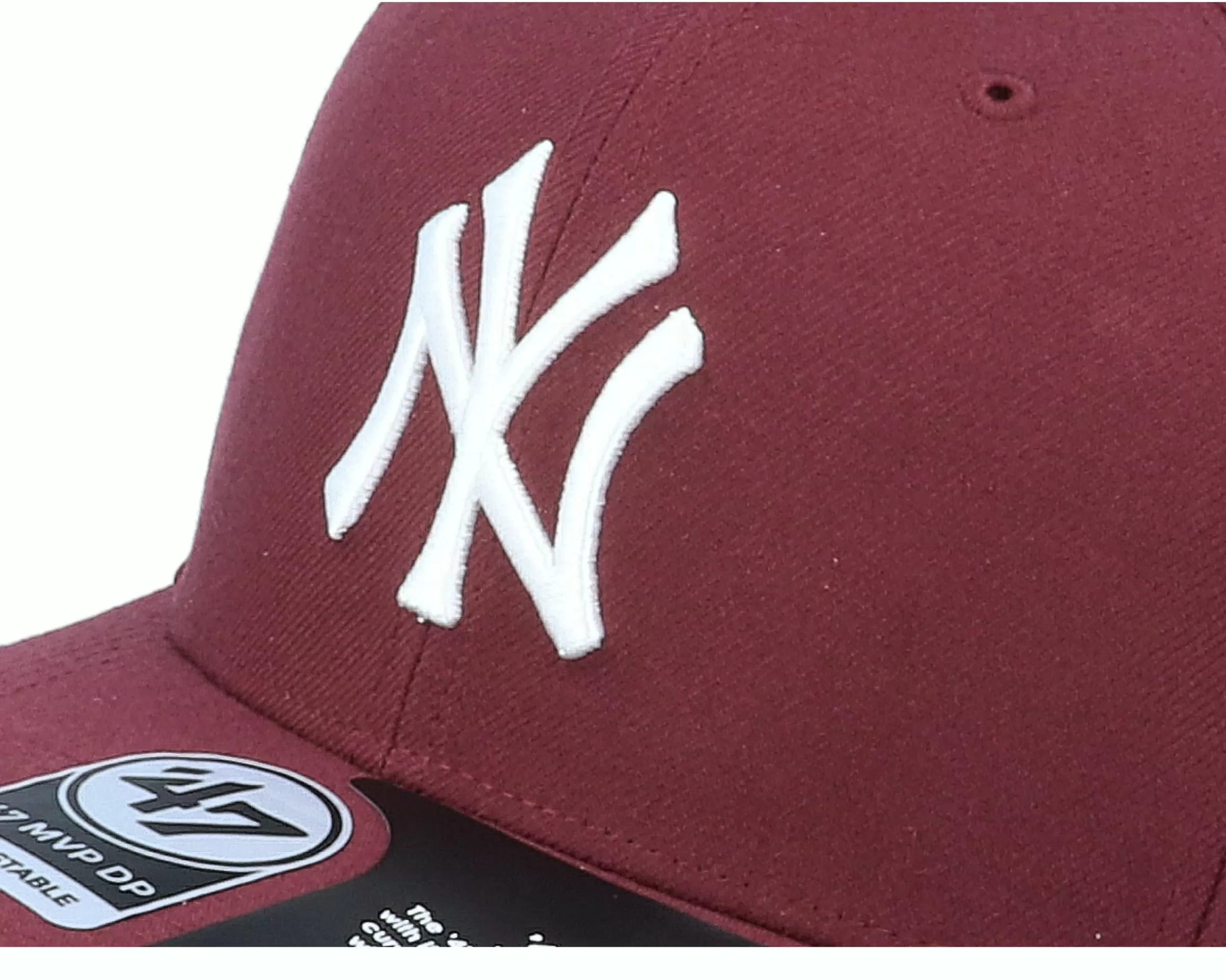 47 Brand New York Yankees Cold Zone Mvp Dp Dark Maroon/White Adjustable - -Unisex Adjustable
