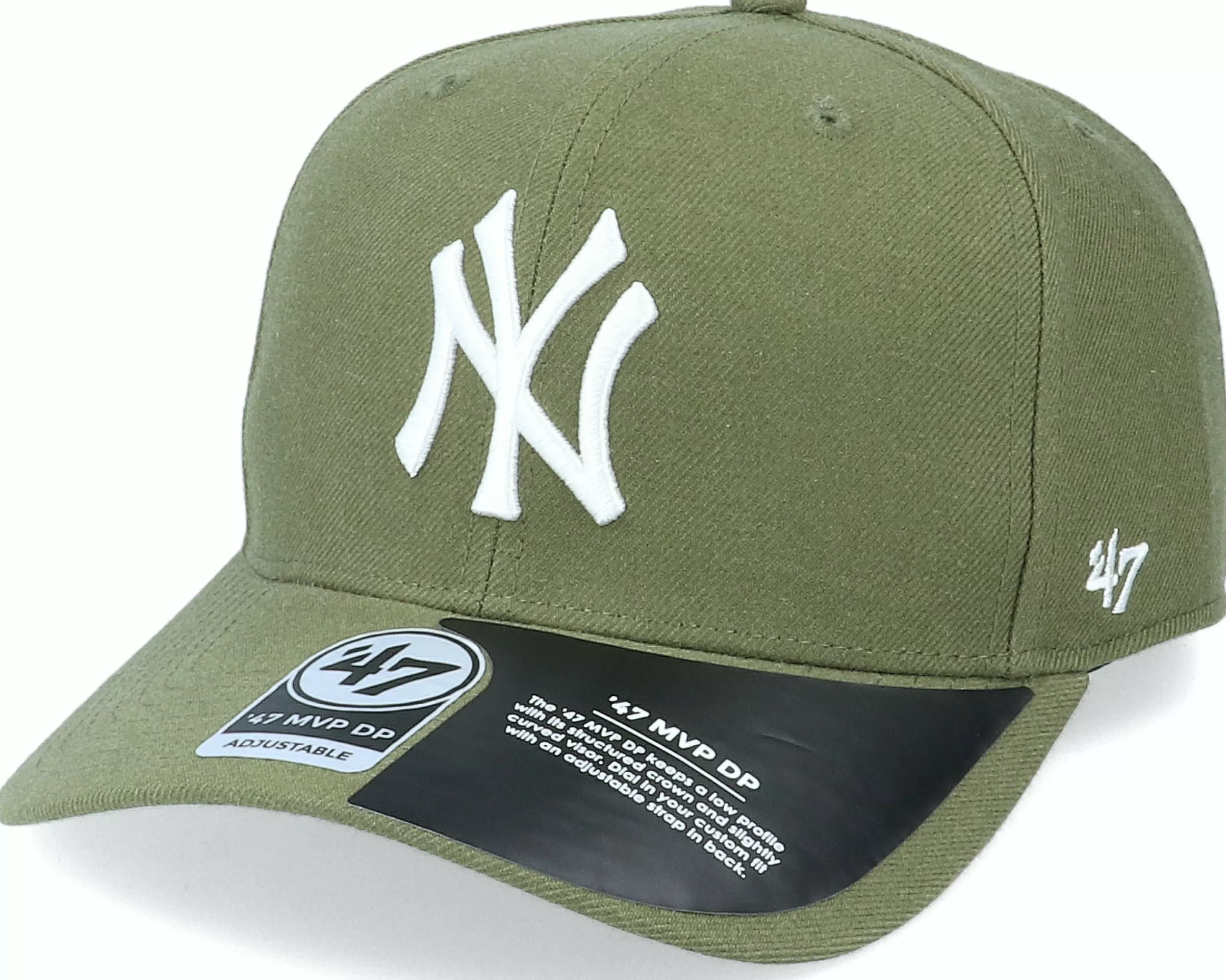 47 Brand New York Yankees Cold Zone Mvp Dp Sandalwood Green/White Adjustable - -Unisex Adjustable