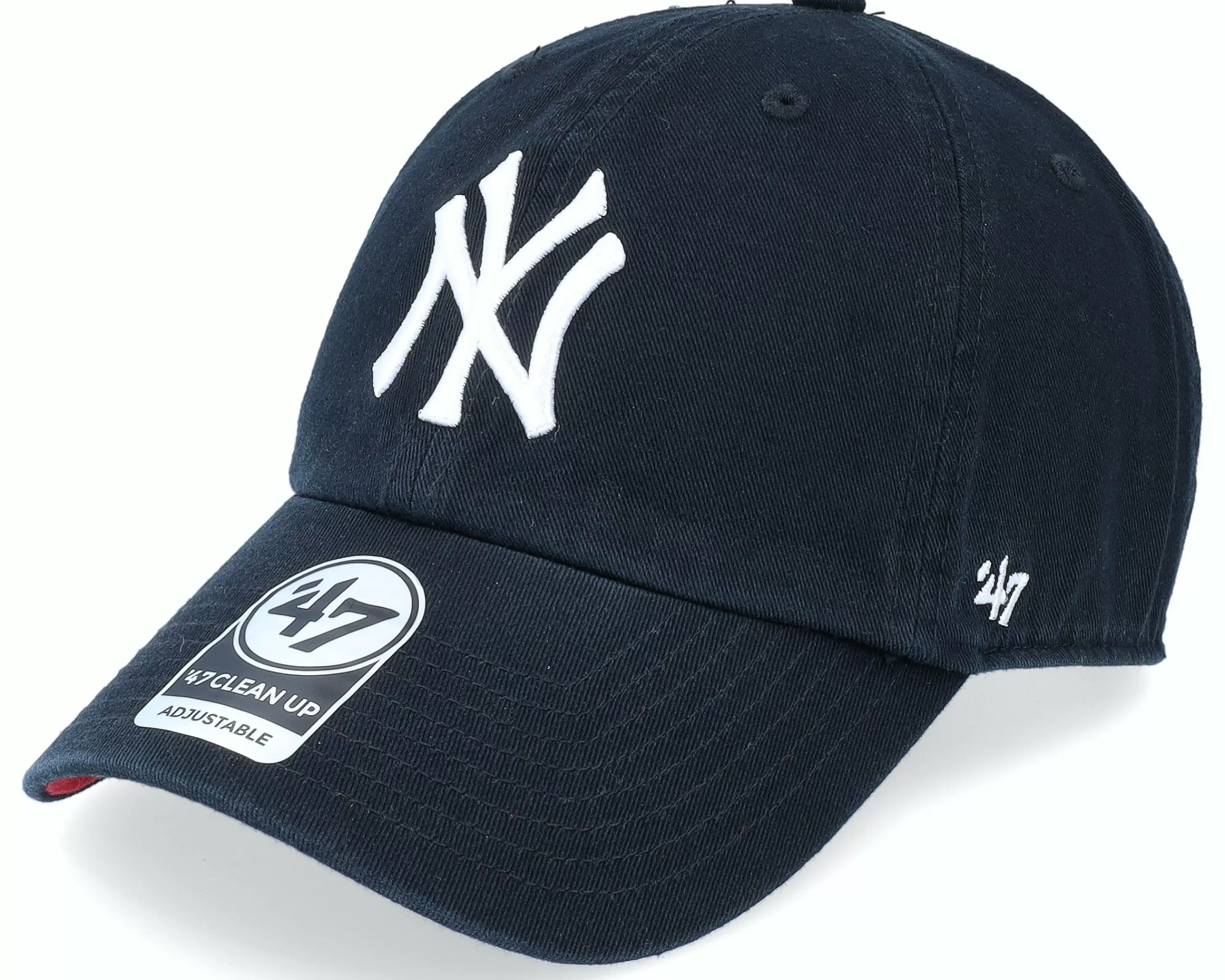 47 Brand New York Yankees Mlb Ballpark Clean Up Black Dad Cap - -Unisex Dad Cap