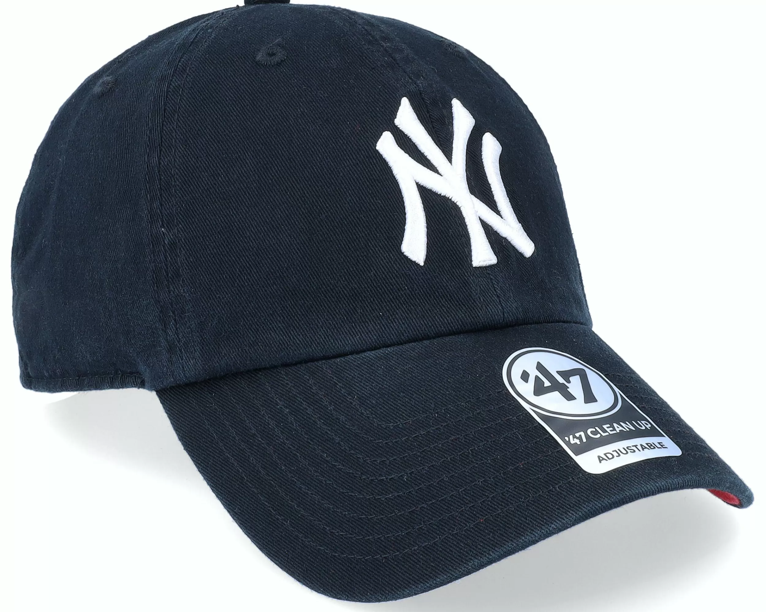 47 Brand New York Yankees Mlb Ballpark Clean Up Black Dad Cap - -Unisex Dad Cap