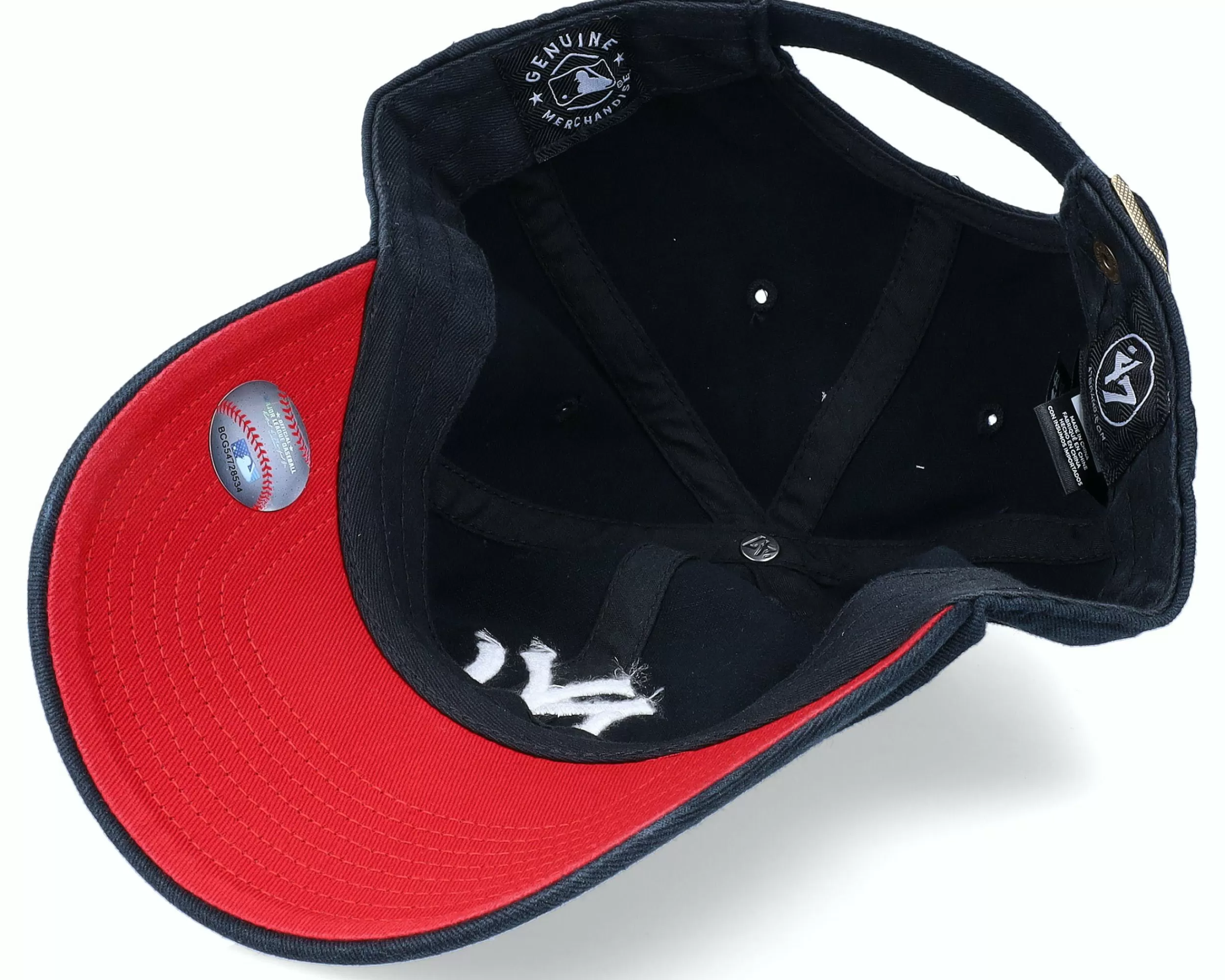 47 Brand New York Yankees Mlb Ballpark Clean Up Black Dad Cap - -Unisex Dad Cap