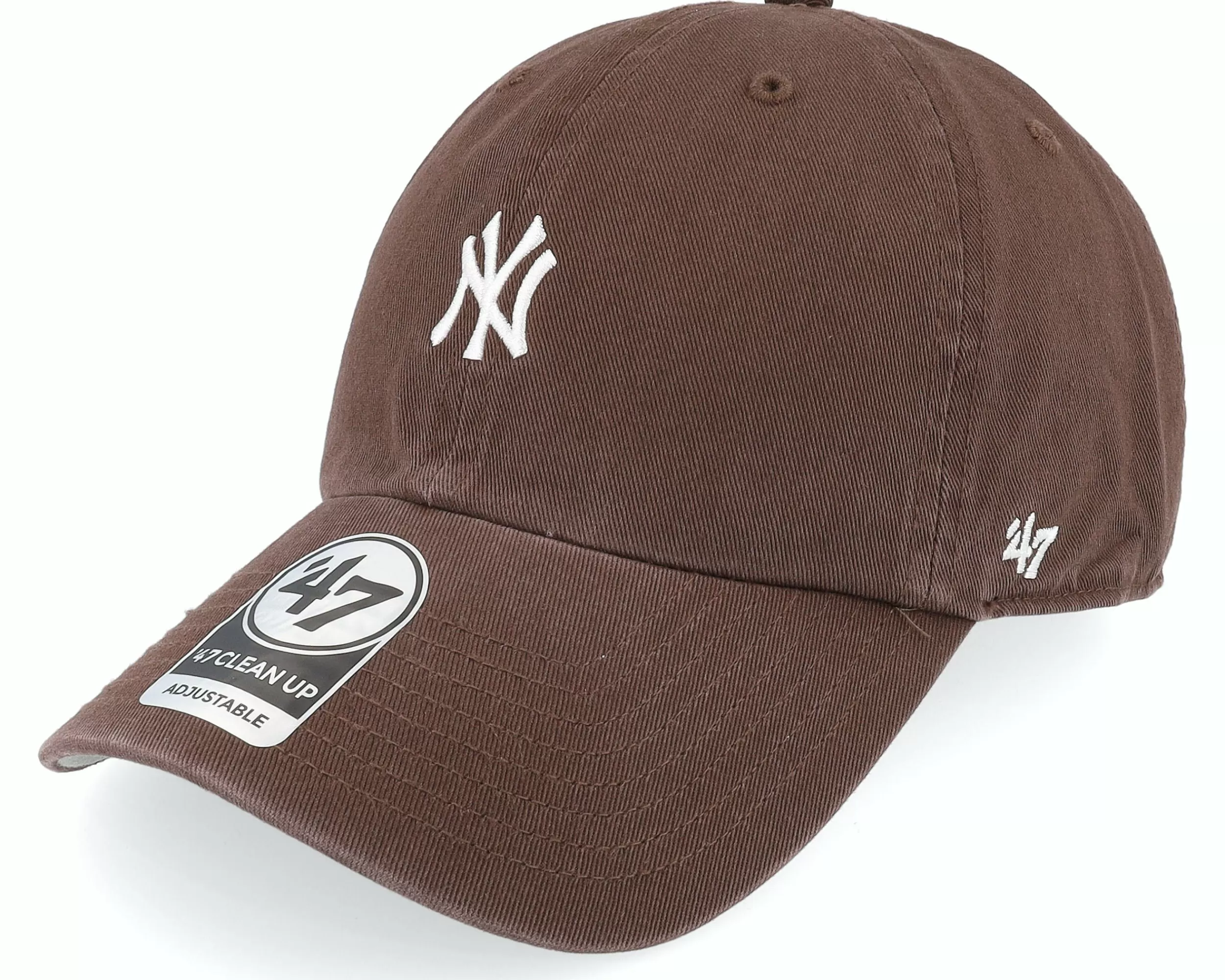 47 Brand New York Yankees Mlb Base Runner Clean Up Brown Dad Cap - -Unisex Dad Cap